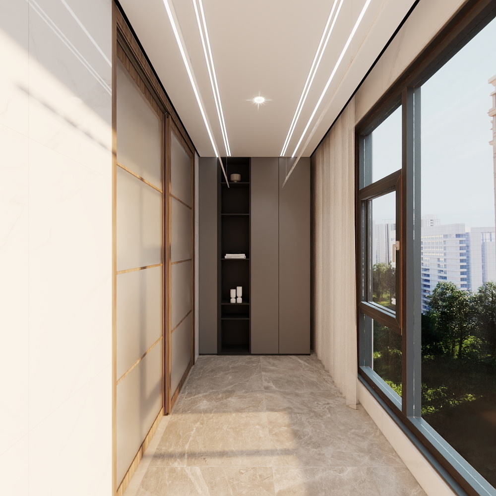 杰盛空间设计-混搭91㎡3室装修效果图