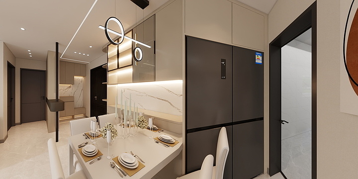 陇县信托装饰-轩苑、2号楼02户型-装修设计方案