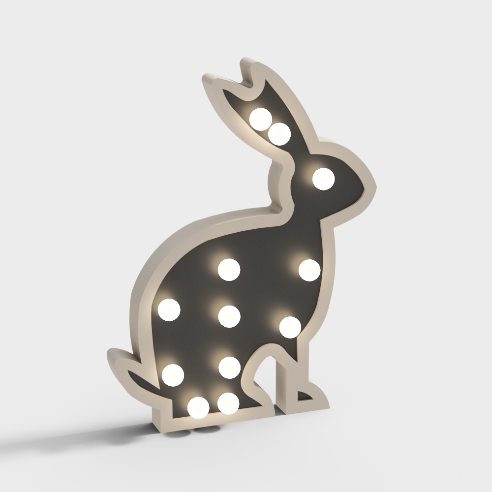 兔子灯摆件3D模型
