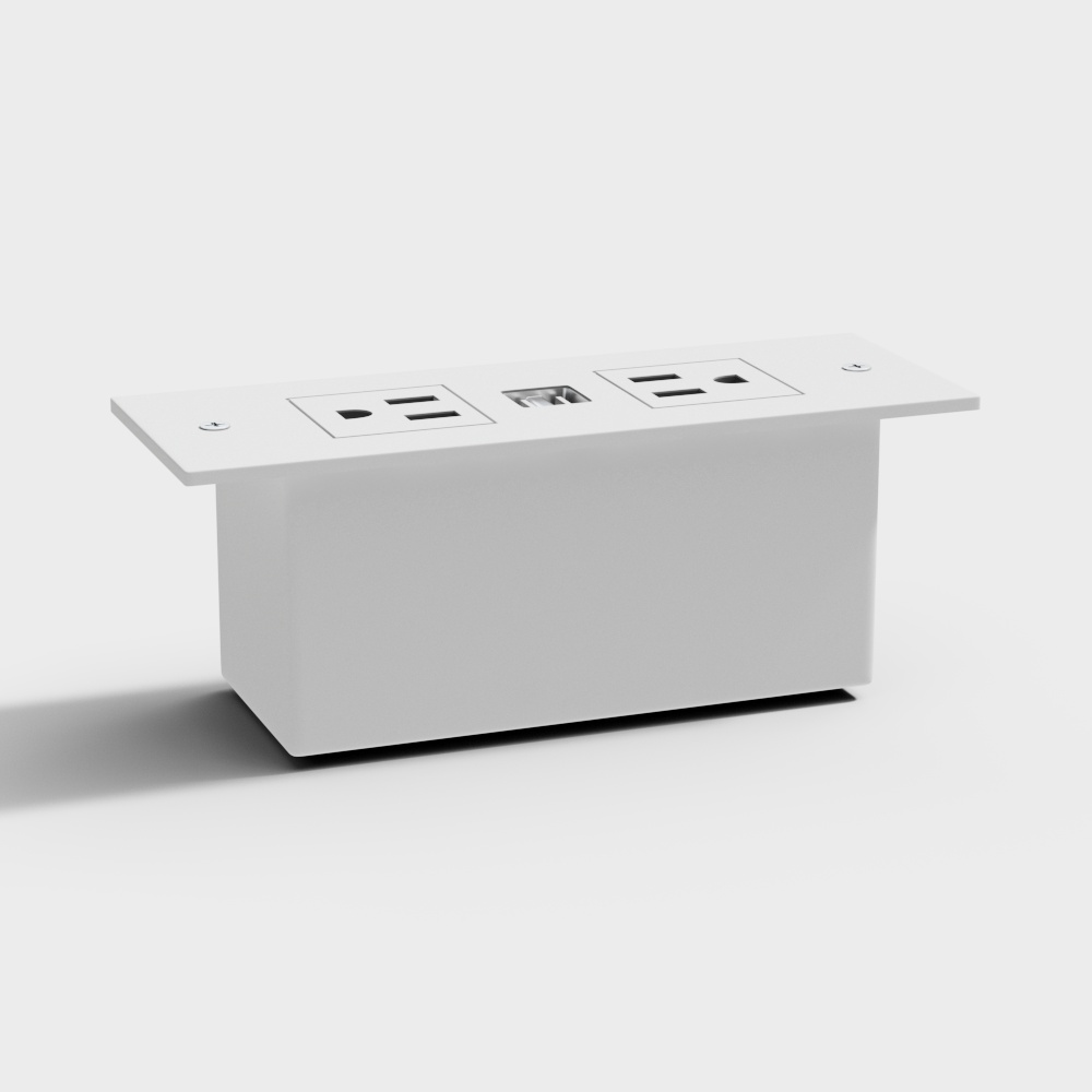 美标桌面插座3D模型