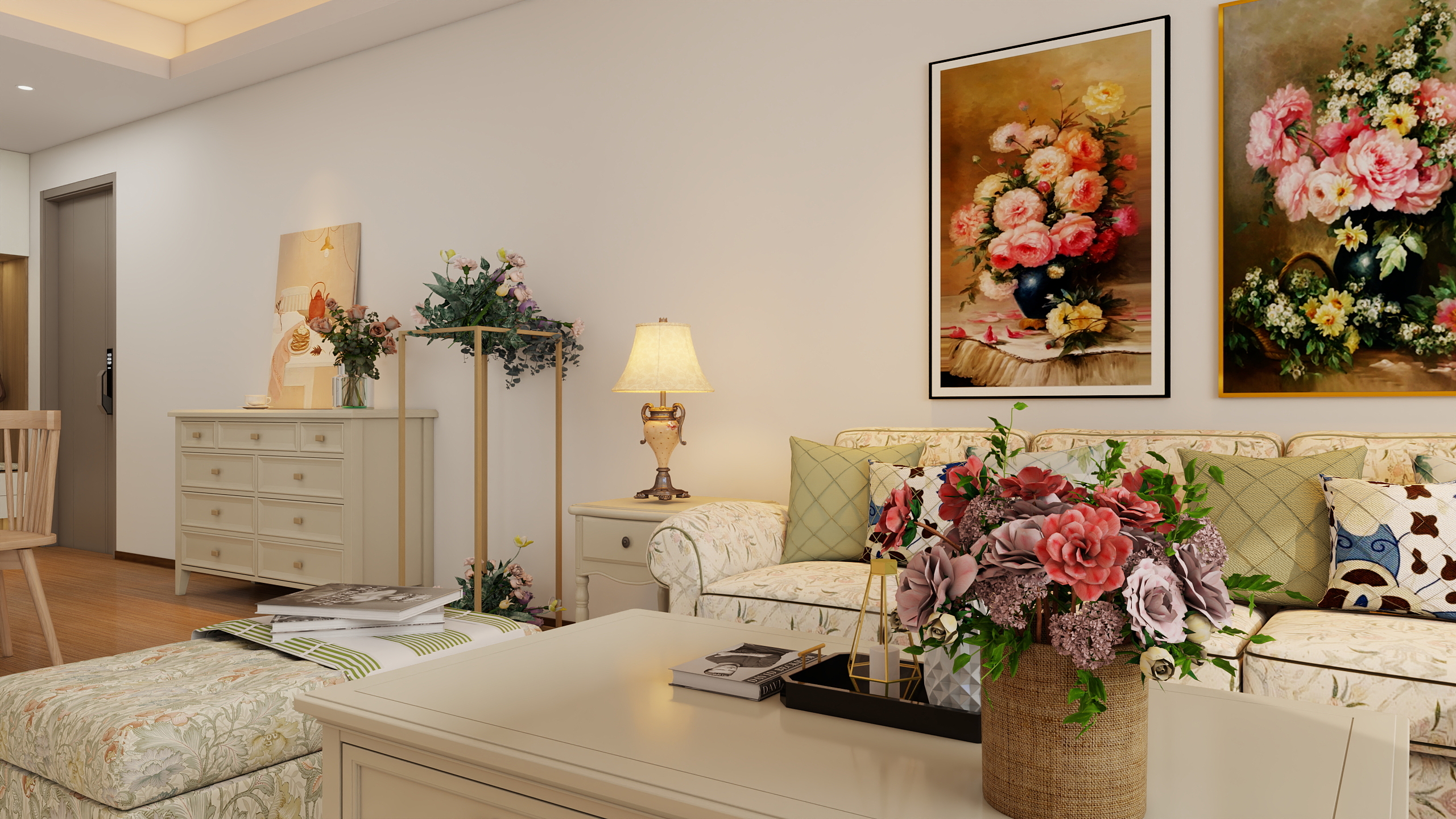 你NLTh-田园小清新三房全屋图装修效果图