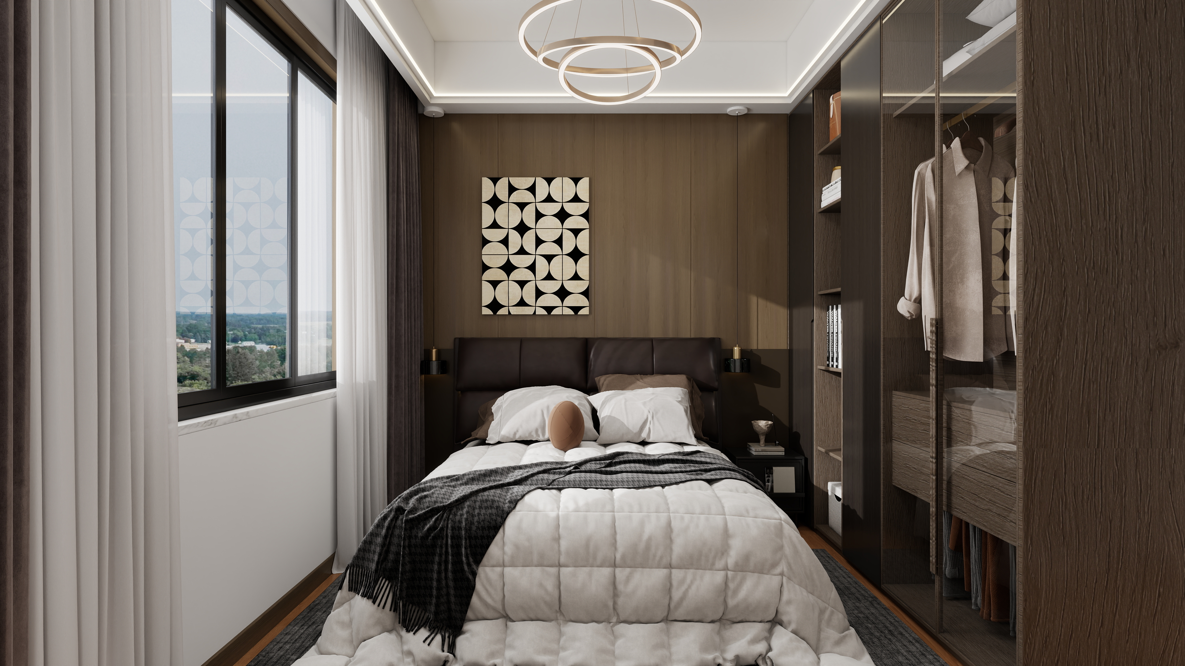 鹿邑TATA设计师刘婉君-中德英伦联邦意式风卧室-装修设计方案