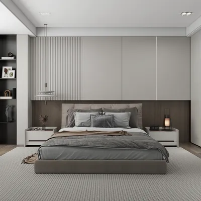 Modern Minimalist Grey Bedroom Design