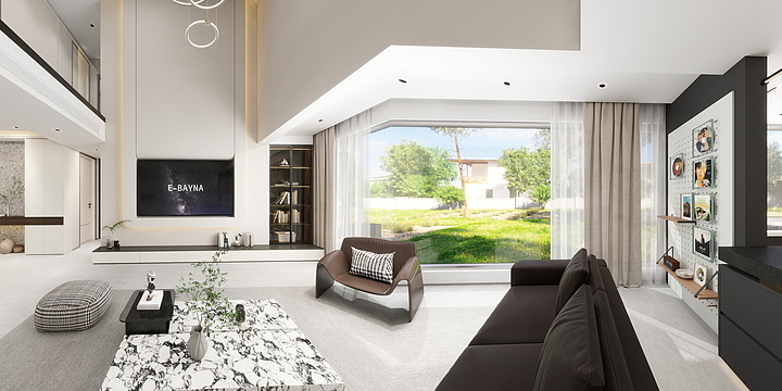 方忠建-现代简约112㎡1室-装修设计方案