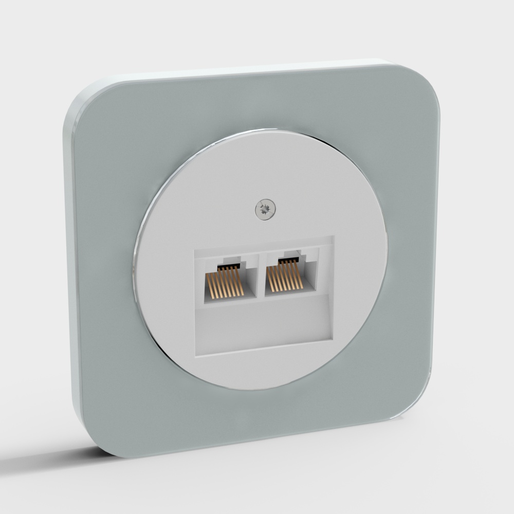 网络插座3D模型