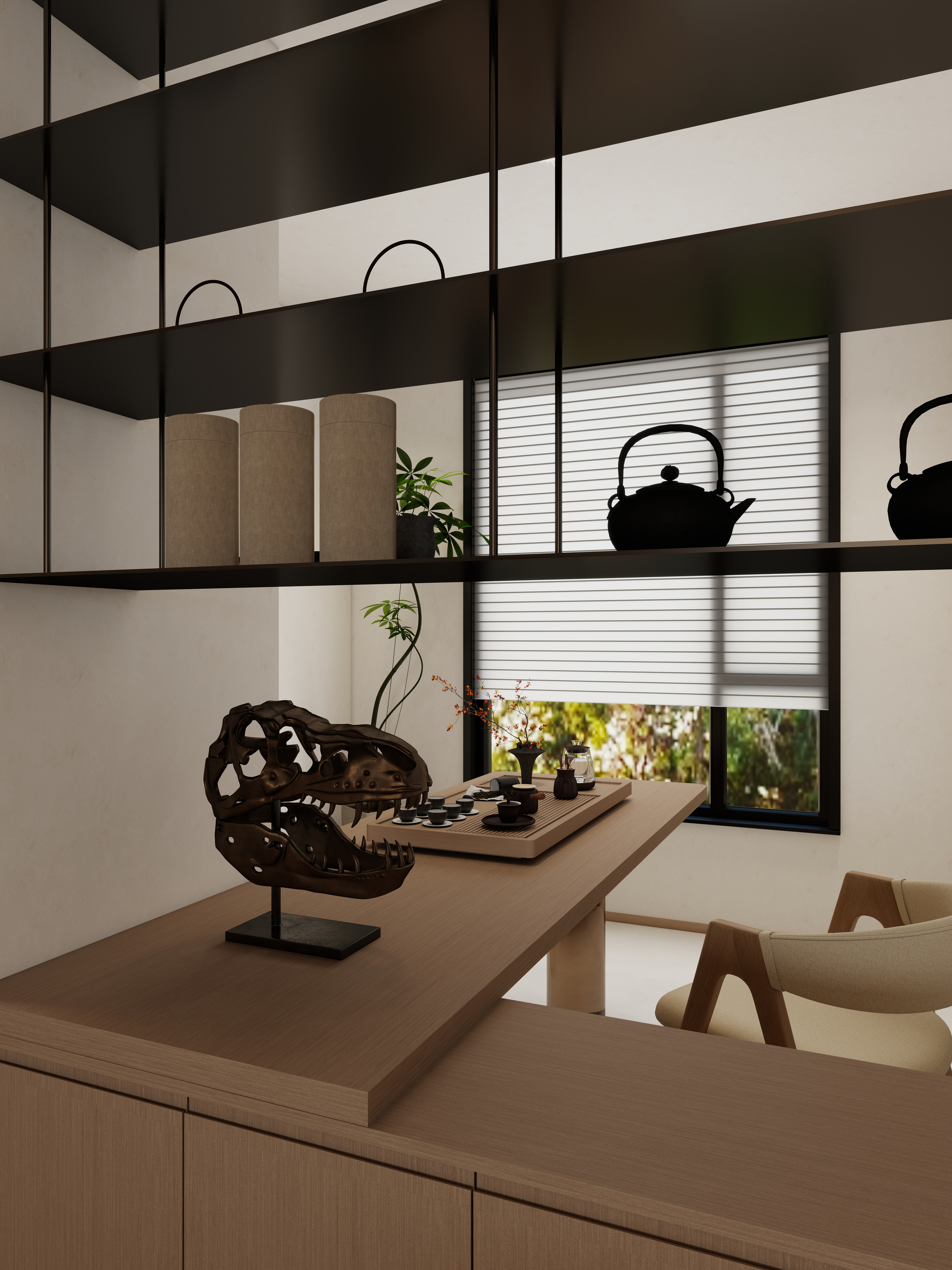 孙有权-『山君』175平丨原木风大平层三居装修效果图