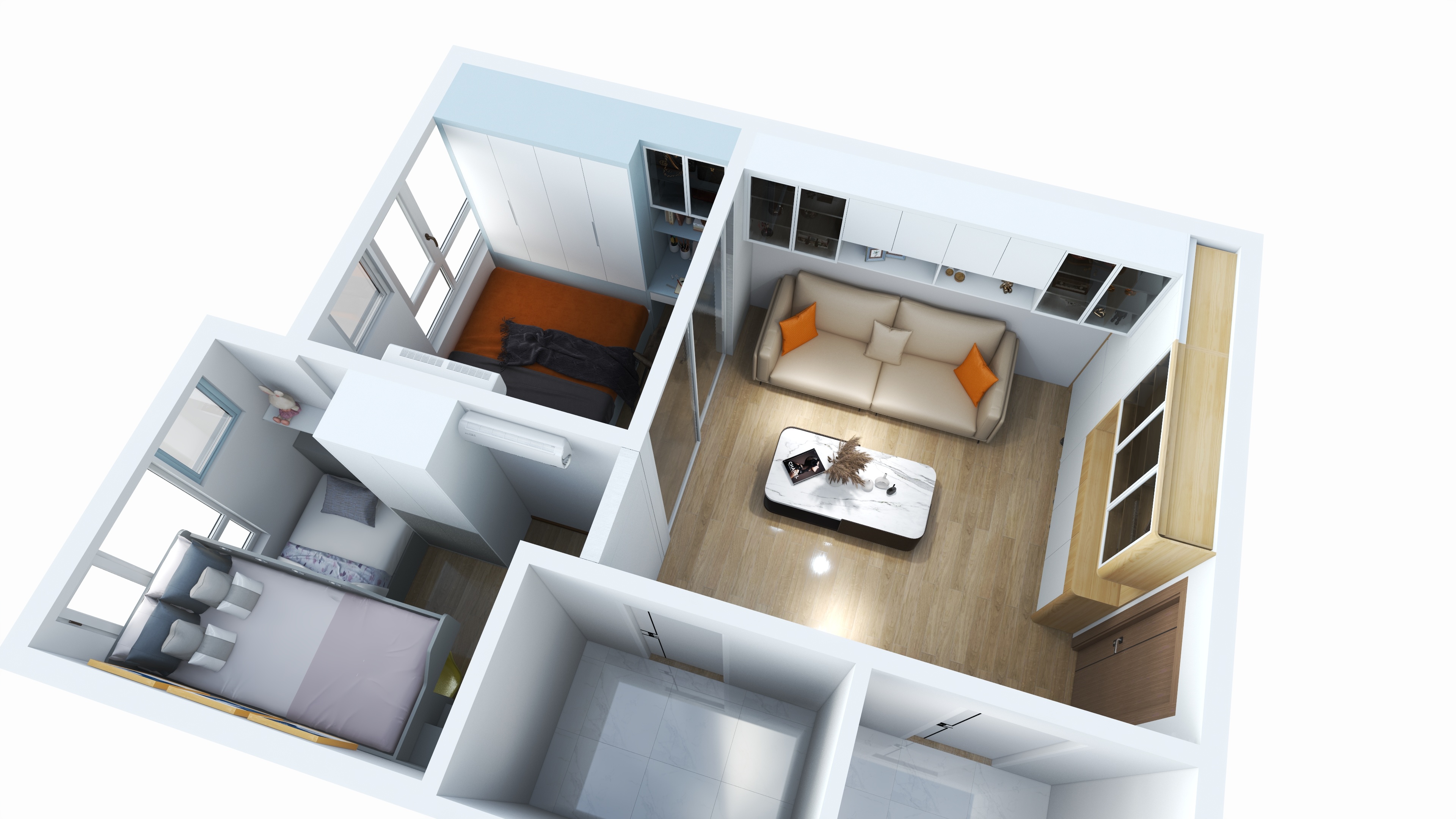 OABNES全屋家具-新公屋3~4人-装修设计方案