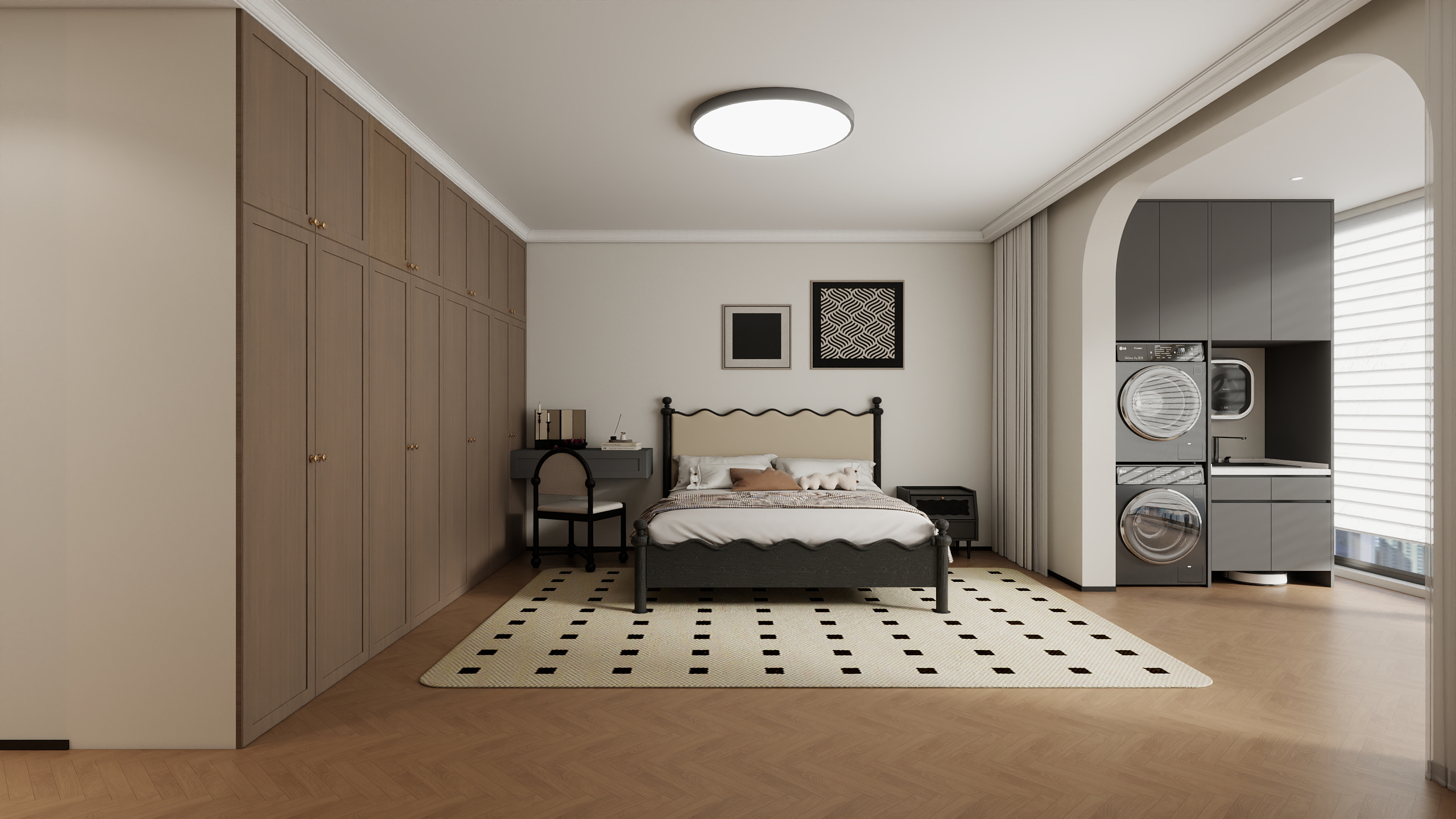 Jerry-空间设计-侘寂239㎡5室装修效果图