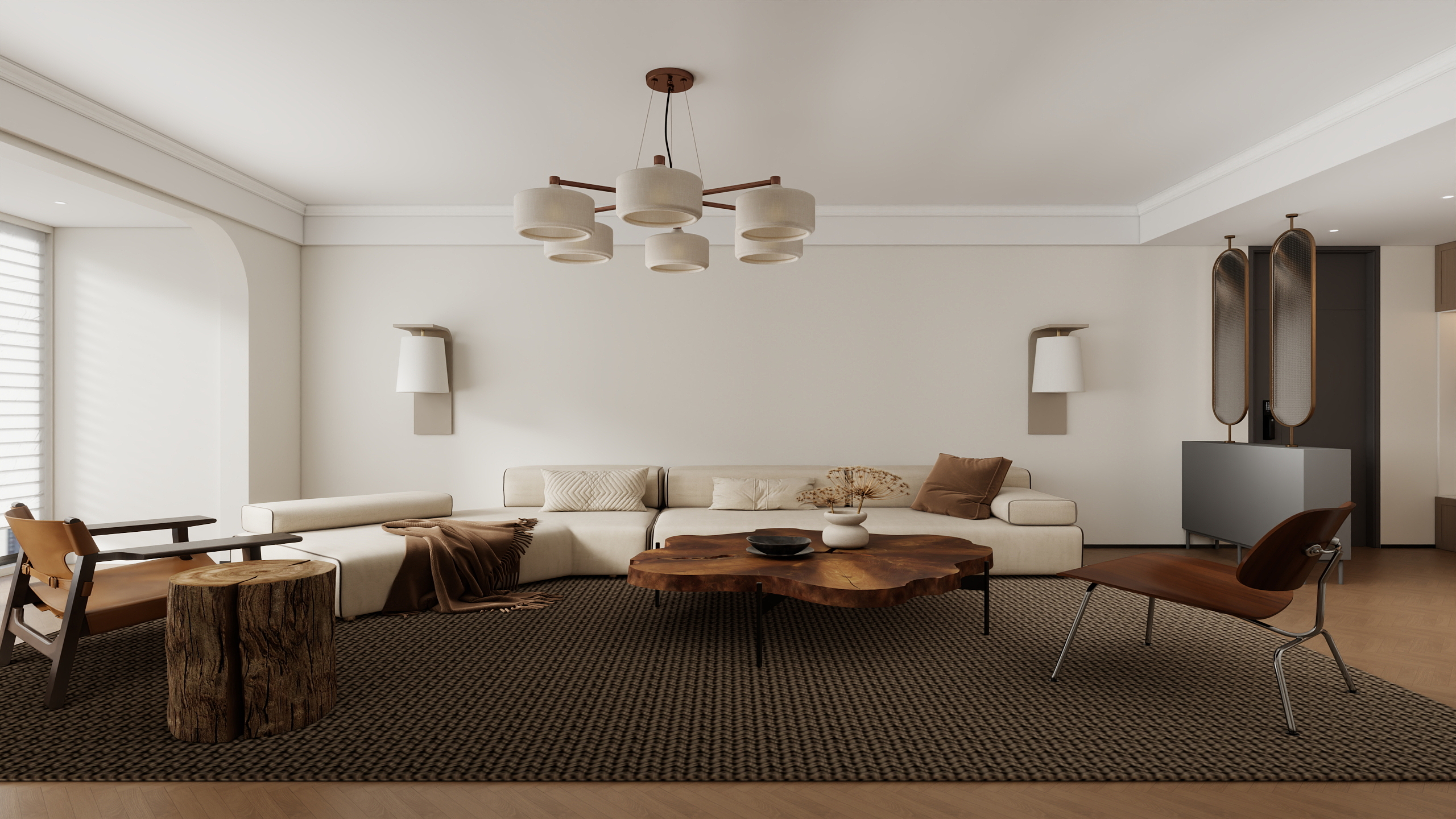 Jerry-空间设计-侘寂239㎡5室装修效果图