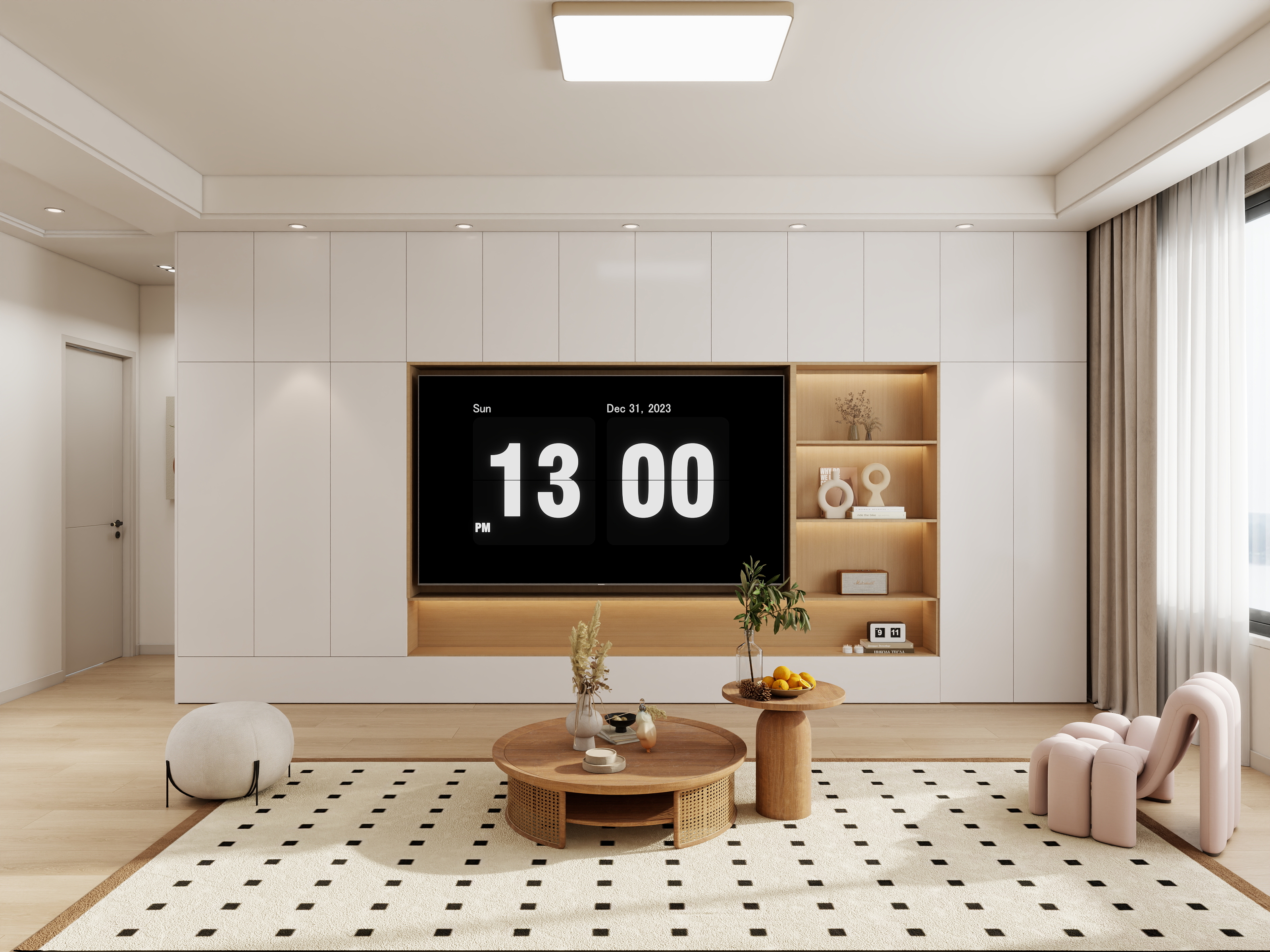 设计师杨杨yy-雅园138平2-1-102原木奶油风-装修设计方案