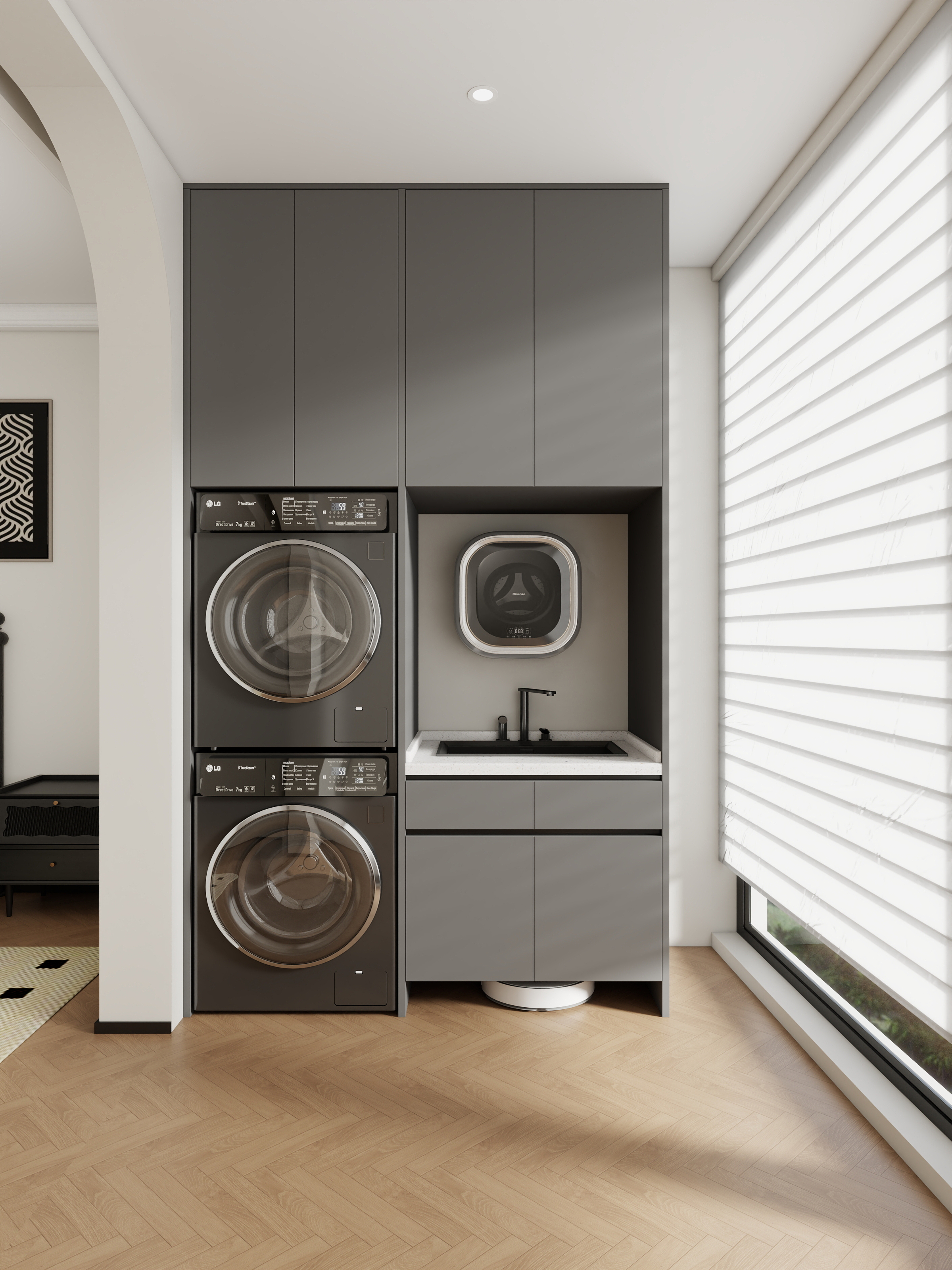 Jerry-空间设计-侘寂239㎡5室装修效果图