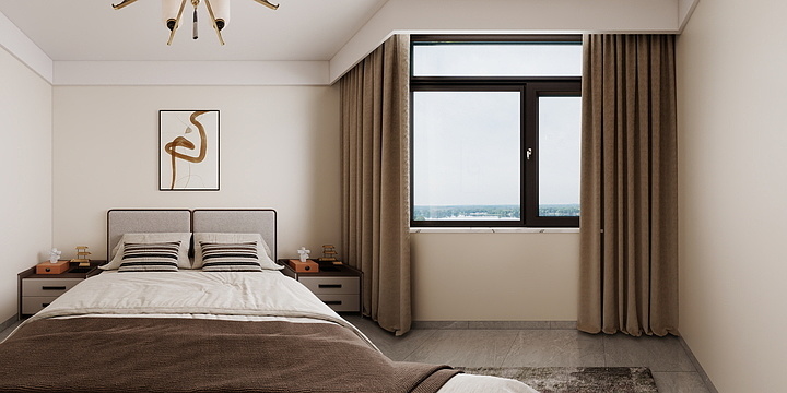 BS效果图-大元村下院5栋3单元卧室-装修设计方案