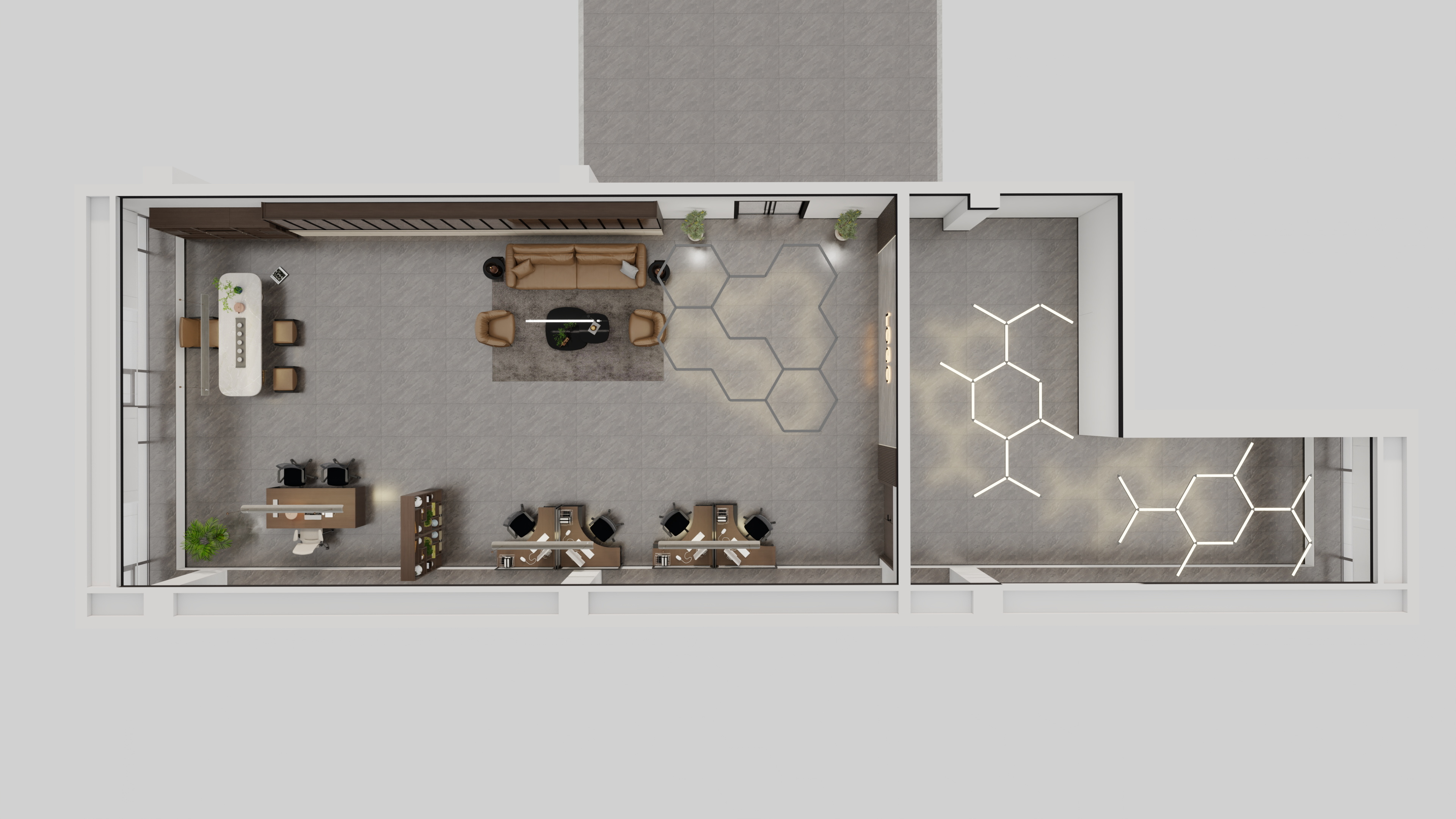 抖音小灰-办公室效果图(1)-装修设计方案