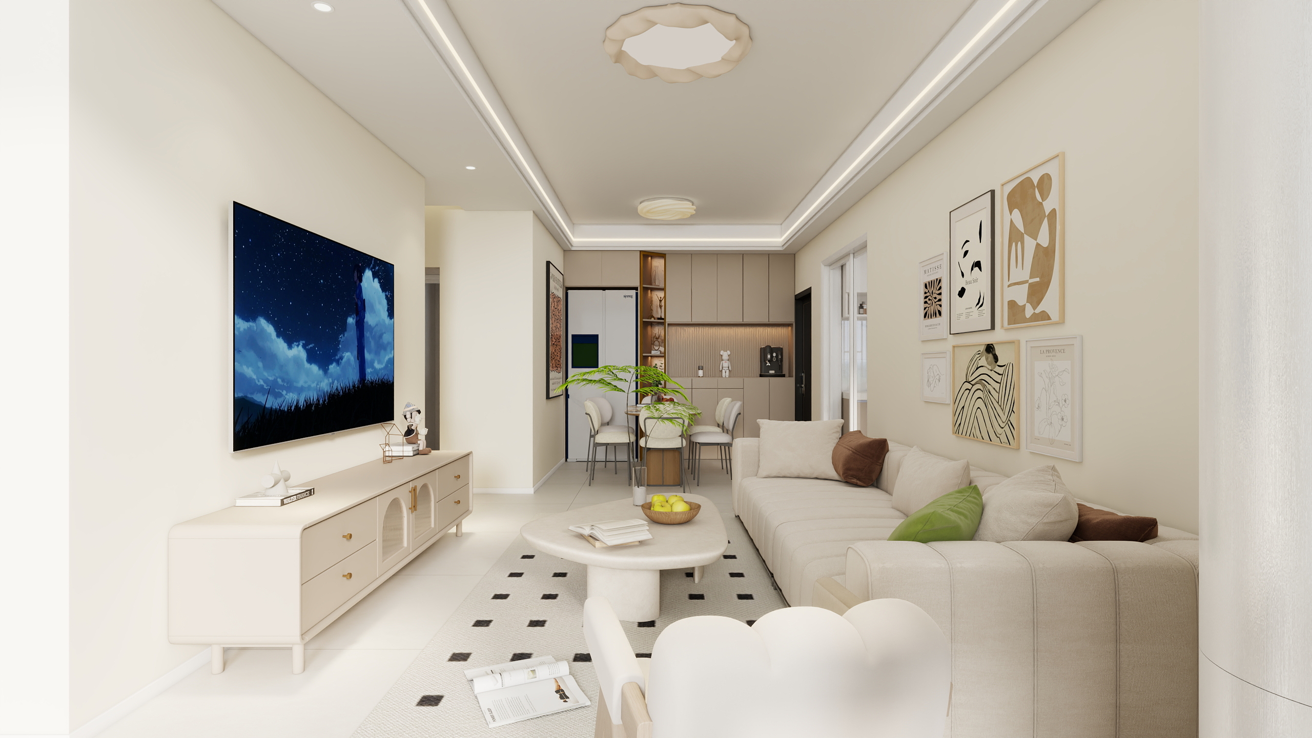 一点儿胖室内设计-天誉三房奶油风-装修设计方案