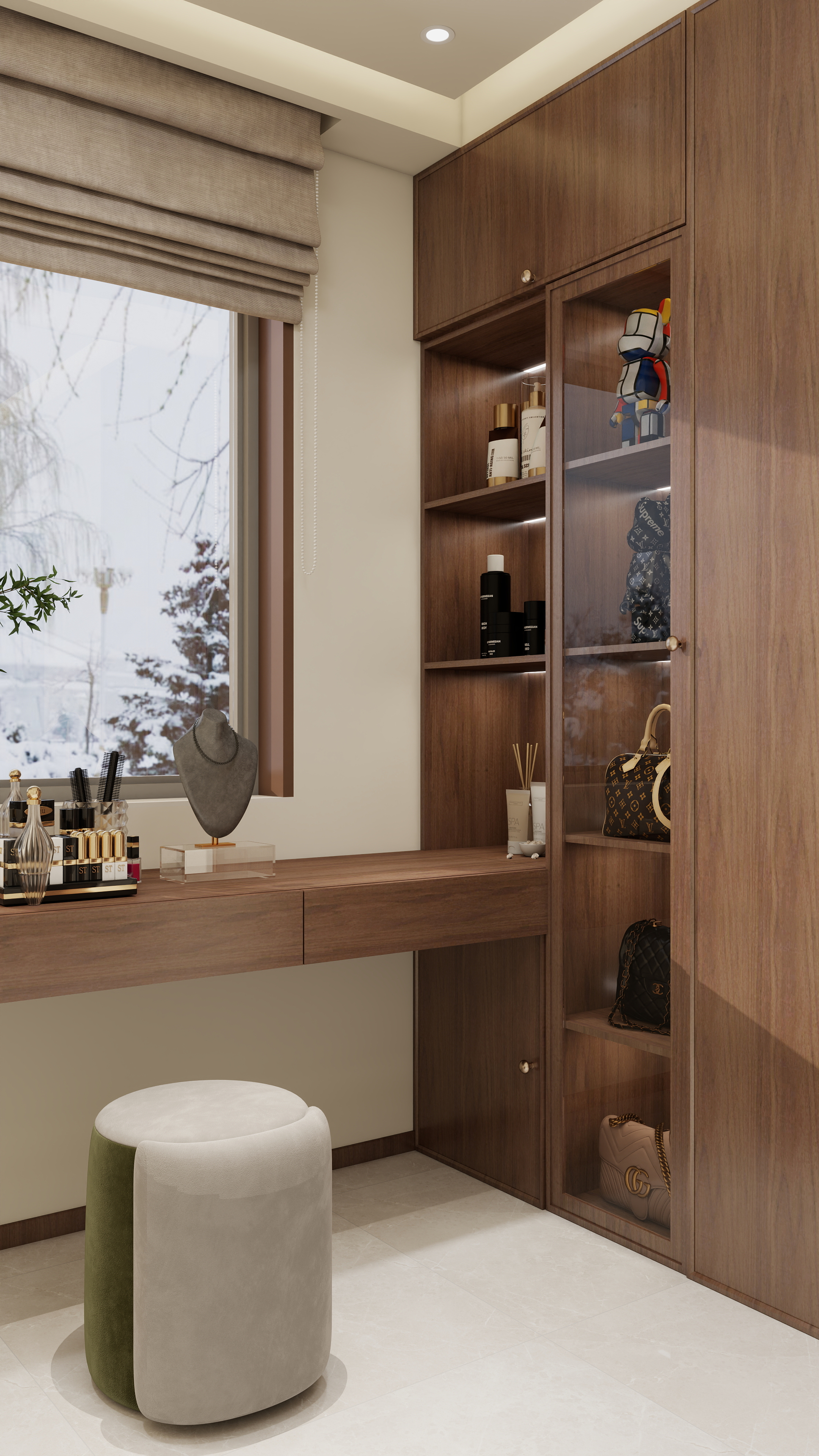 画巢设计工作室-中古风110平方三室装修效果图