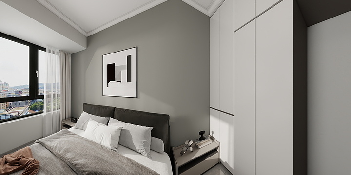 阿武Design-洺悦城2黑白灰-装修设计方案