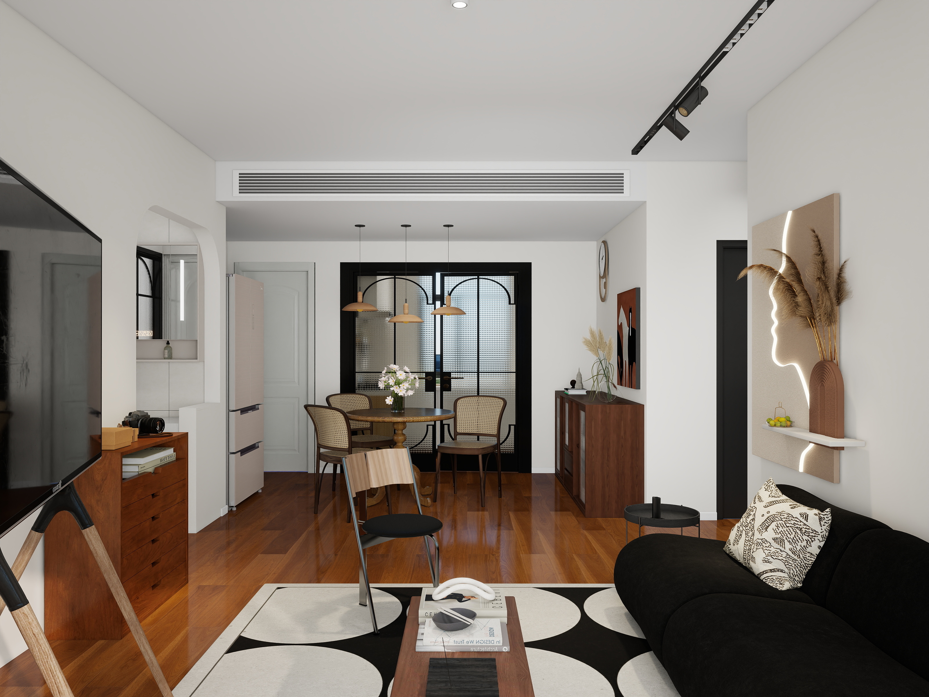 理想工作室-建业新筑94㎡3室-装修设计方案