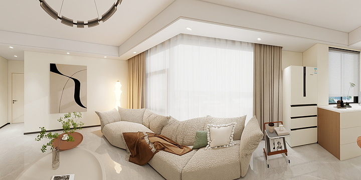 DHLLL-万锦城21-204-现代暖色调-装修设计方案