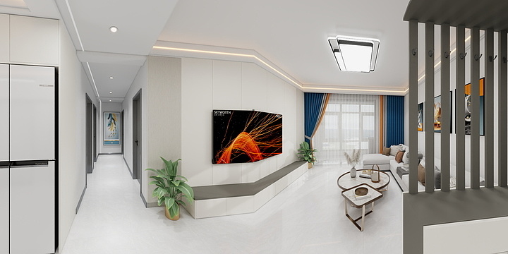 沧州彩信装饰有限公司-天鹅堡C区  5-2-1101 带中央空调-装修设计方案