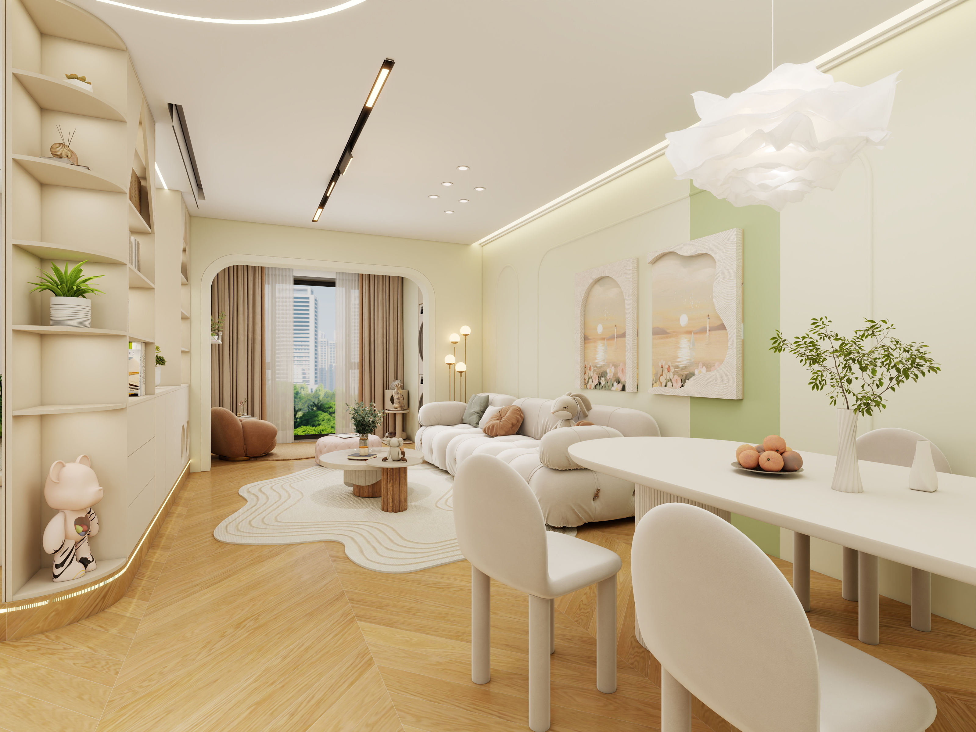 淡然ZZfp-海德公园现代简约81㎡2室-装修设计方案