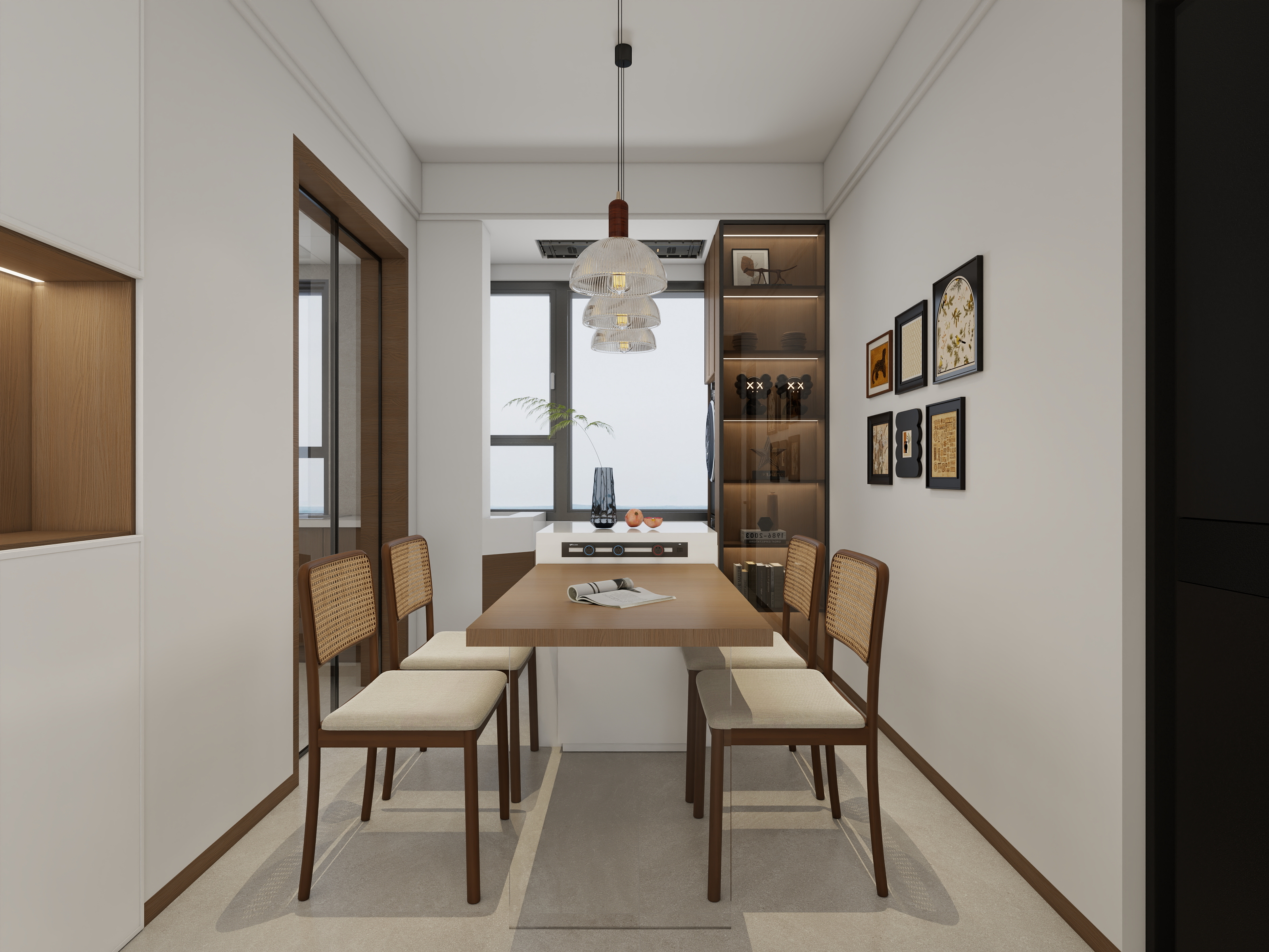 李青越-88方现代两居室样板间装修效果图