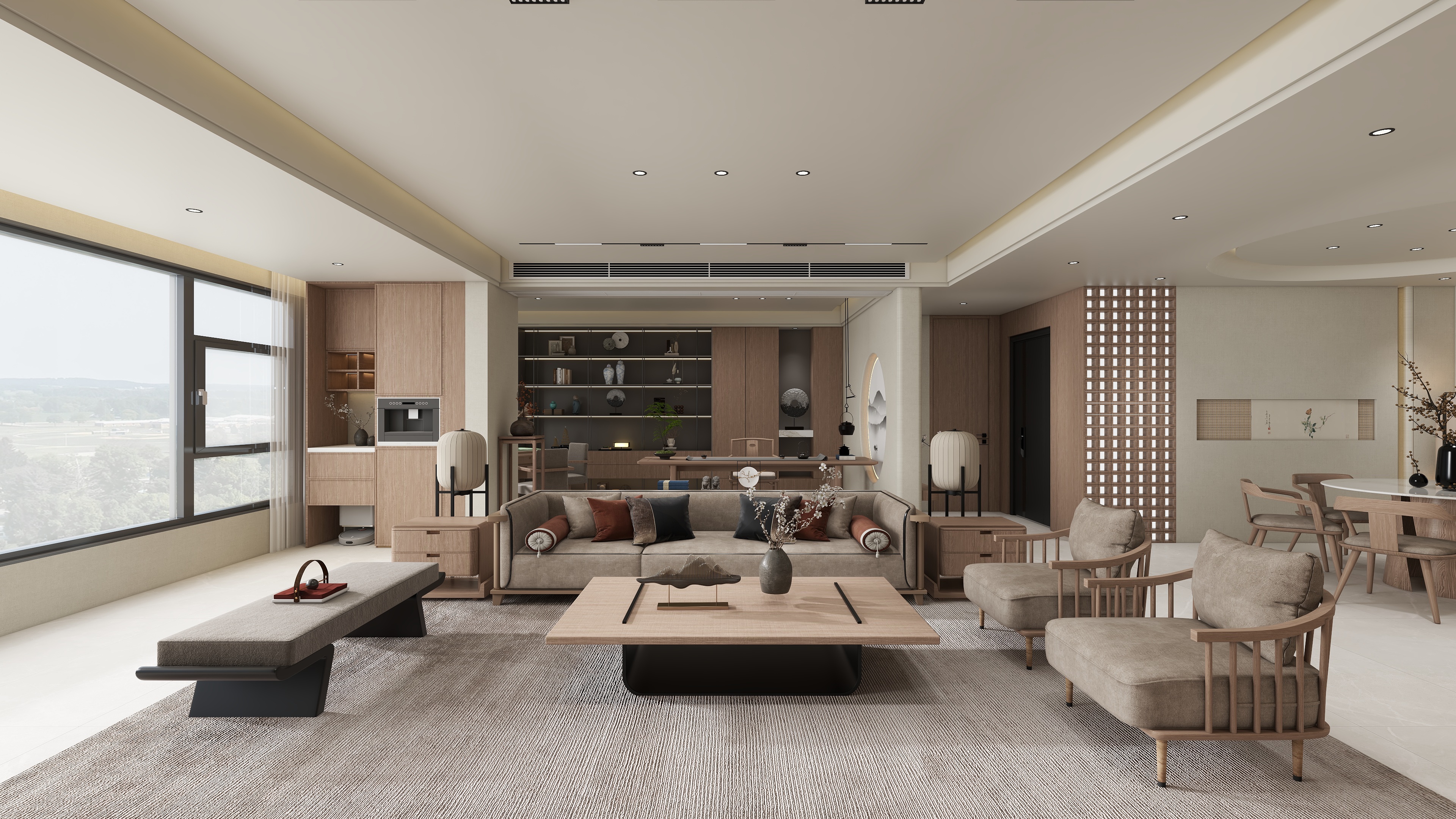 星空设计500-现代简约199㎡4室装修效果图