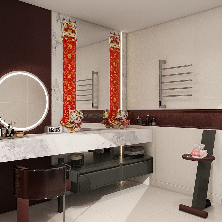 恒洁卫浴全卫定制-红色-（新年特别版）-装修设计方案