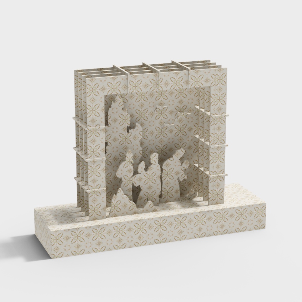 背景装饰3D模型