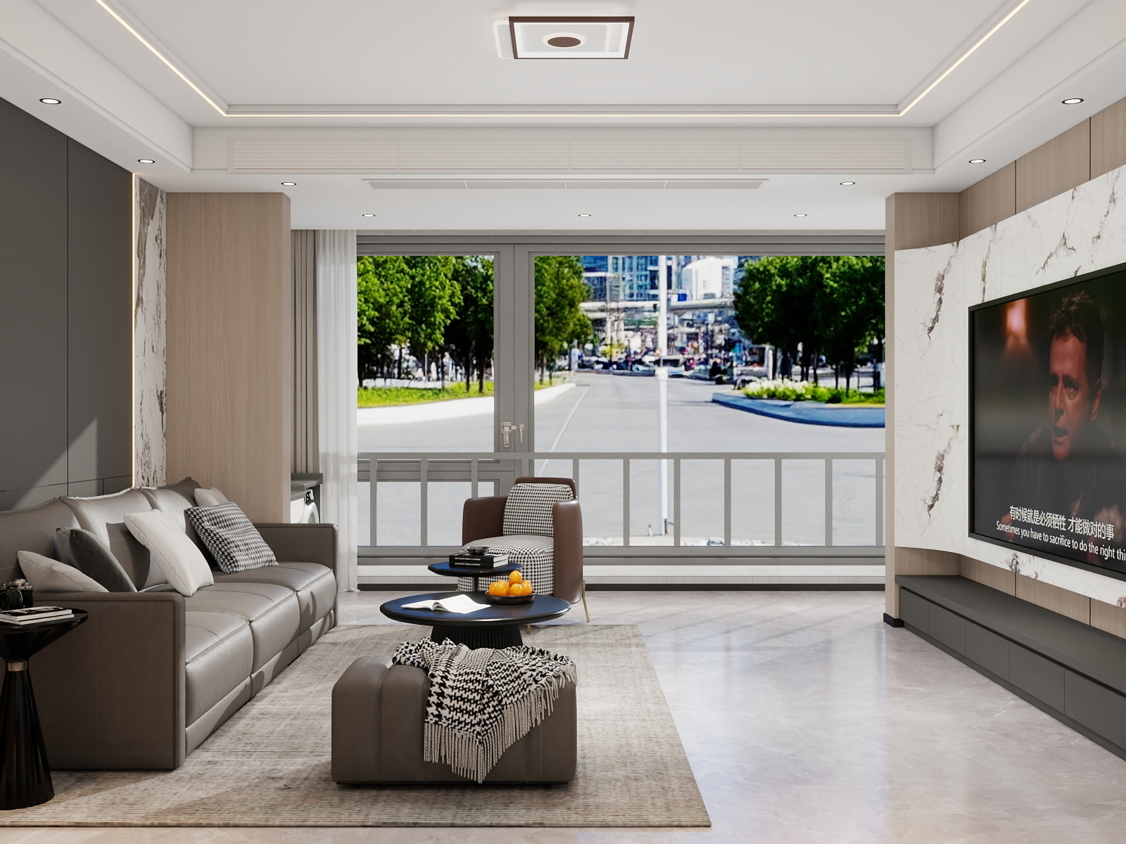 吴爽-123m²现代轻奢风格设计装修效果图