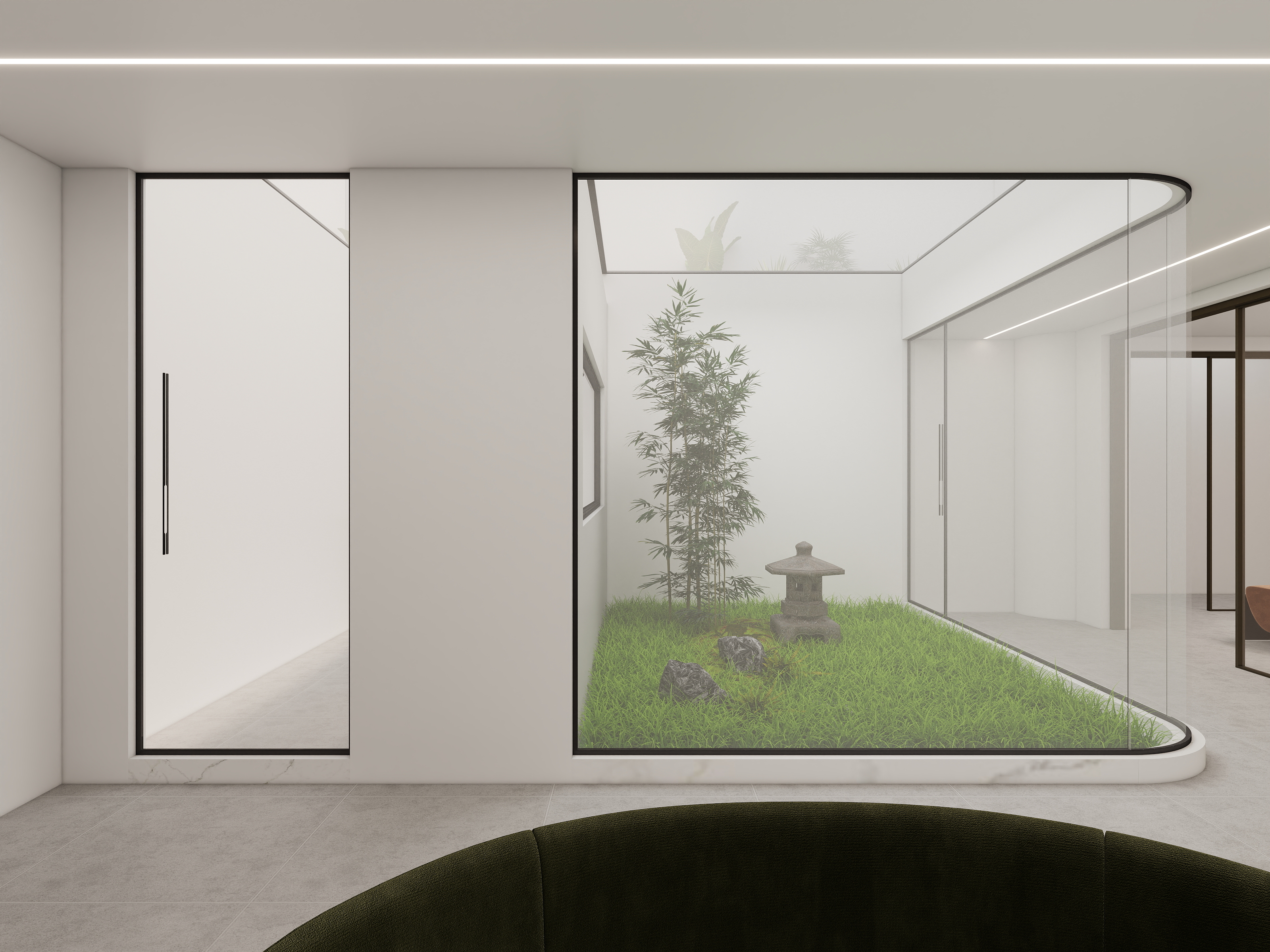 梦已昨兮-380㎡豪宅-白色极简装修效果图