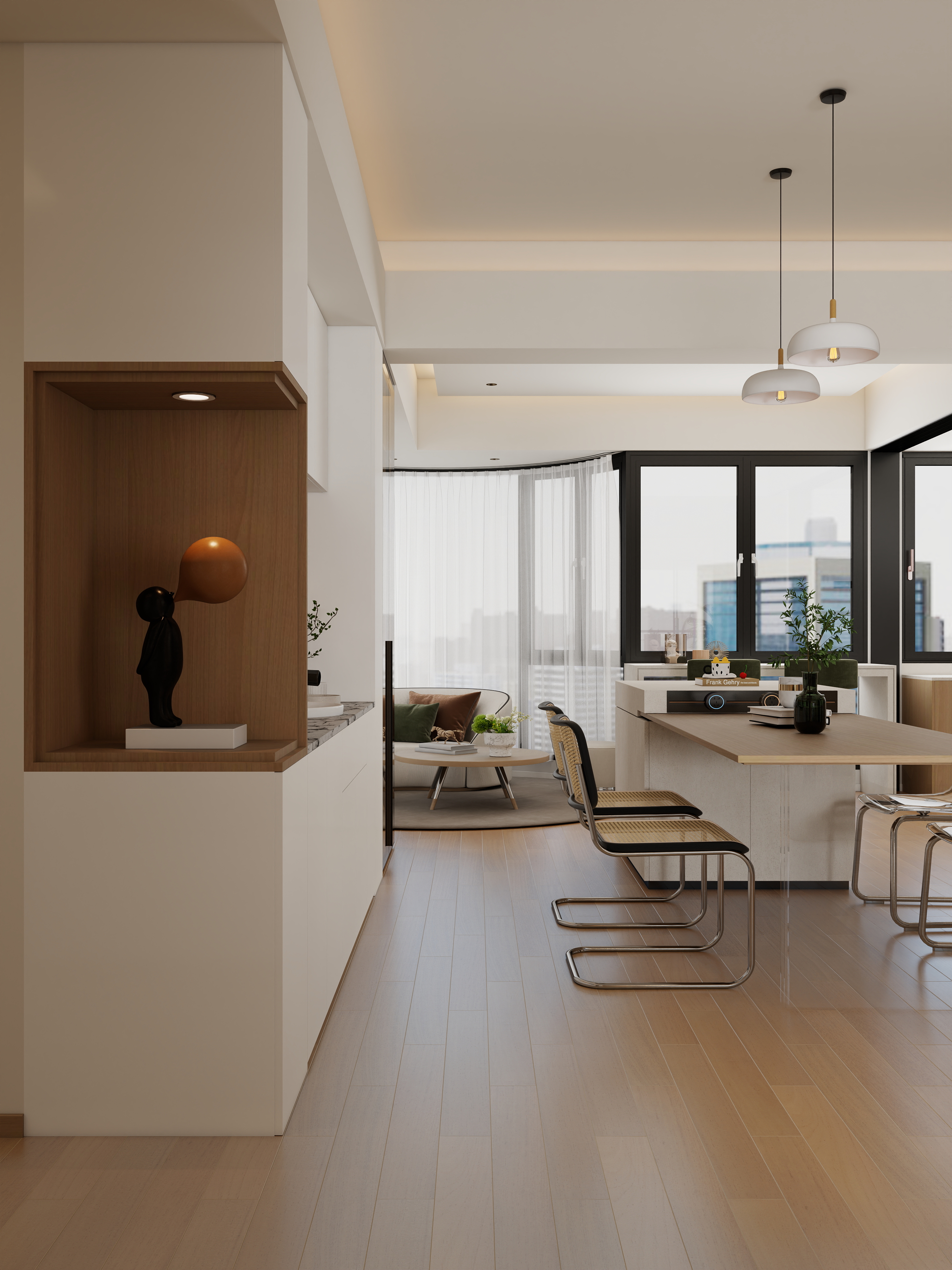 张煜强煜境设计-江门嘉悦名都原木简约三房装修效果图