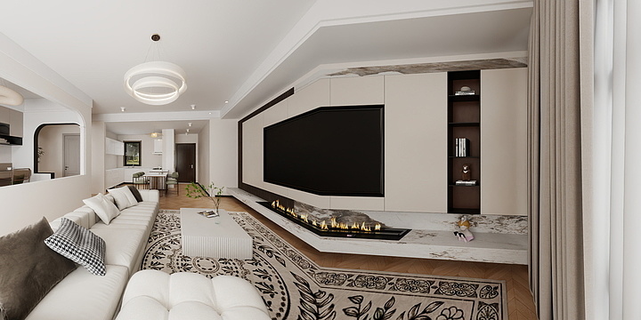 张皓宇-150平奶油风-装修设计方案