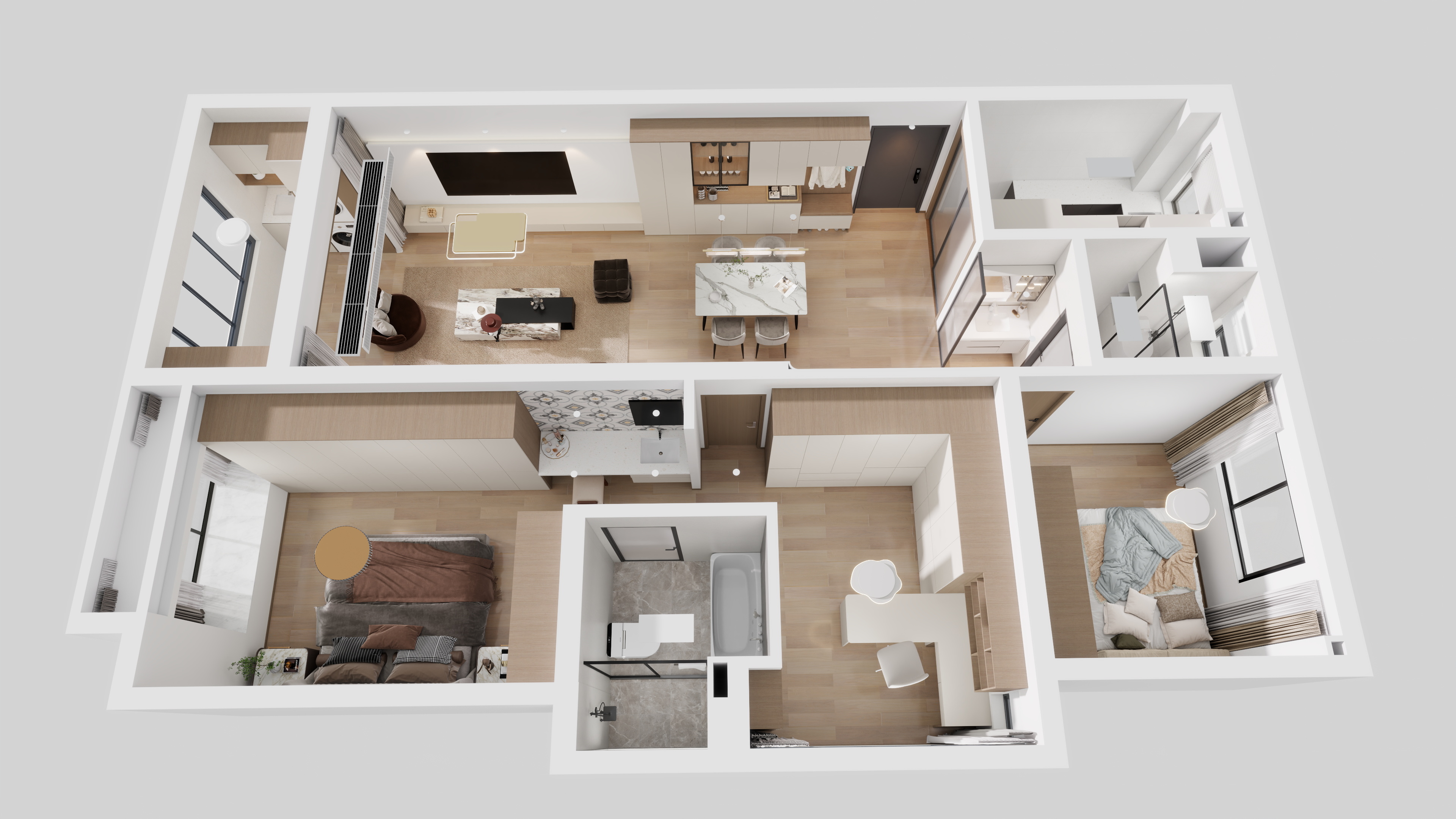 夏目-藏龙阁1栋2101室-装修设计方案