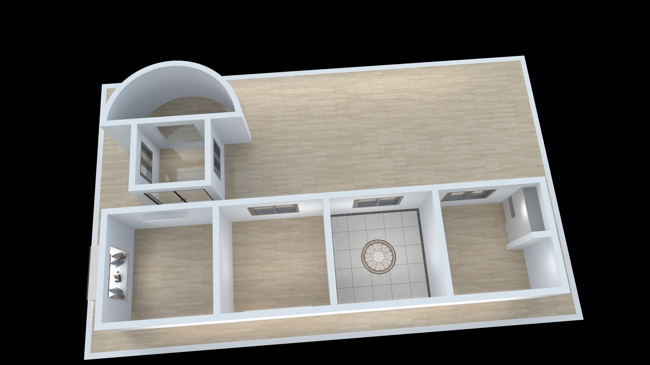 sunflower888888-中级实操考核户型-装修设计方案