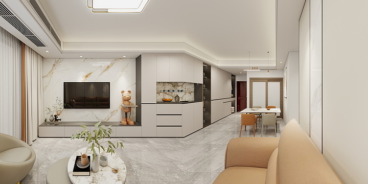 菲梵家居lfua-华宇2-304兰海书店-沙发掉位置-装修设计方案