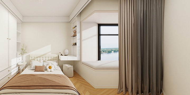 鹿诺白-保利锦上115（奶油，简单）-装修设计方案