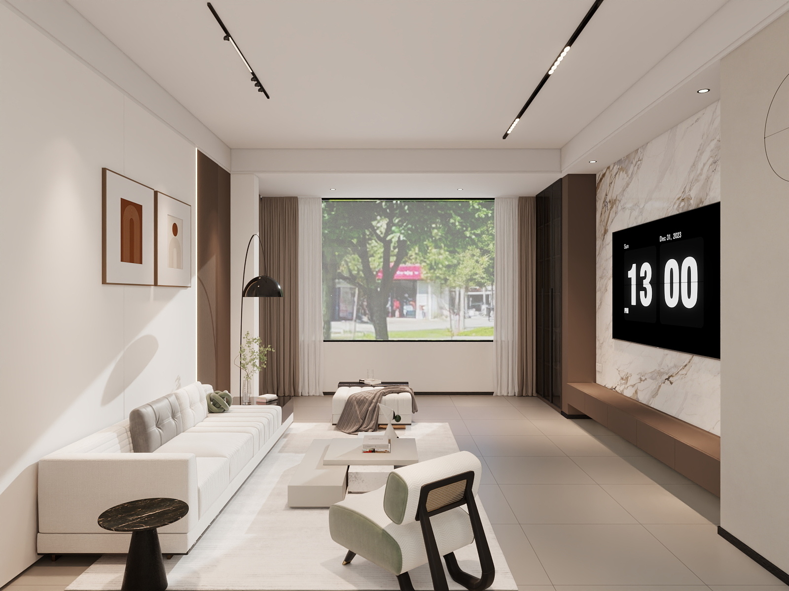 吴爽-299m²新中式风格设计装修效果图