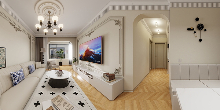 设计师杨桦-康茗书院4-2-1302户型方案轻法式-装修设计方案