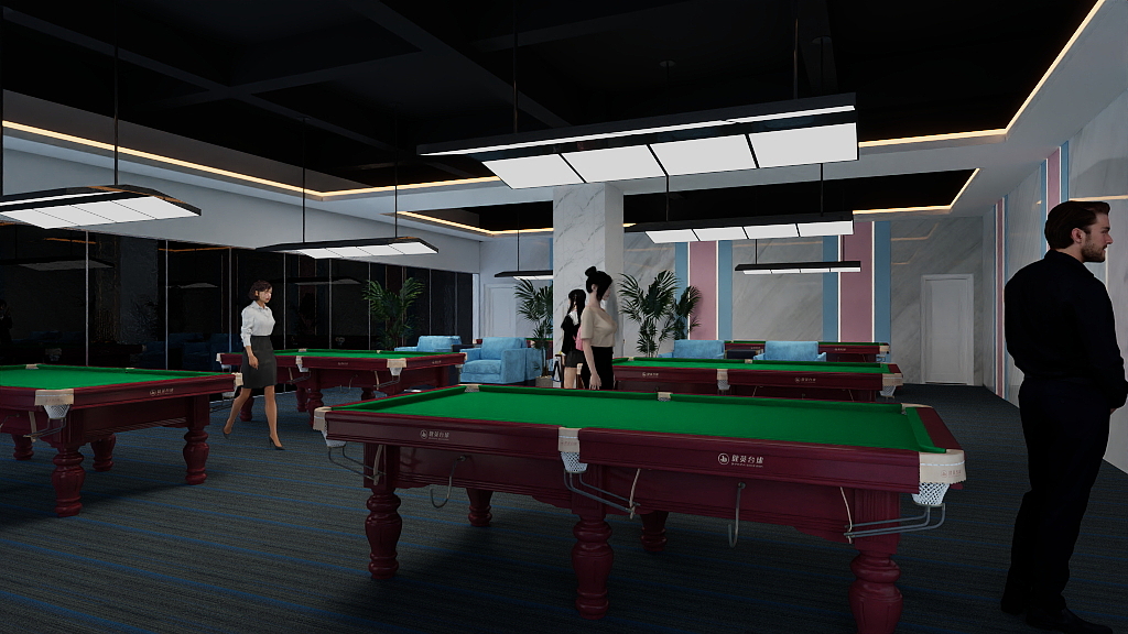 设计源于生活-微风在创作-小型台球室-装修设计方案