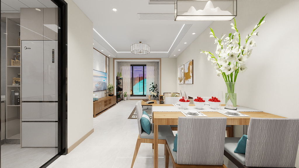 QD设计司-崂山三室一厅-装修设计方案