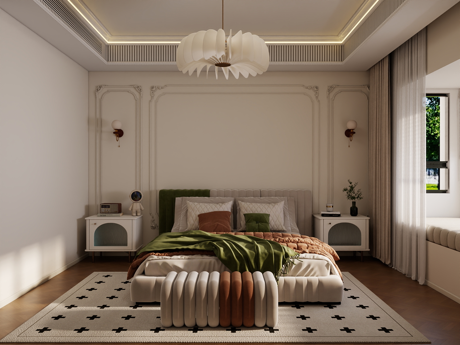 100元设计方案-186m²法式风格设计装修效果图