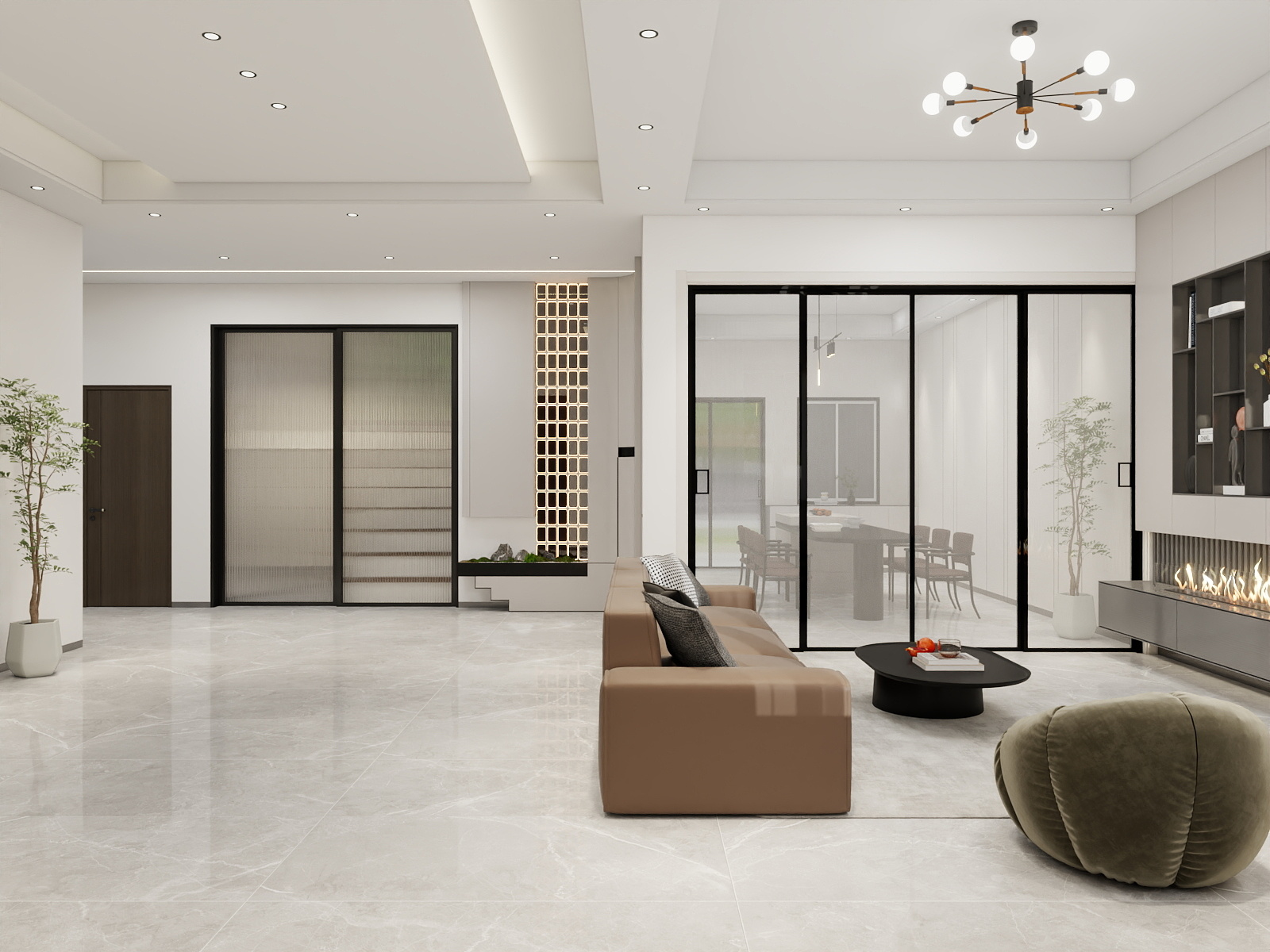 100元设计方案-106m²现代简约风格设计      装修效果图