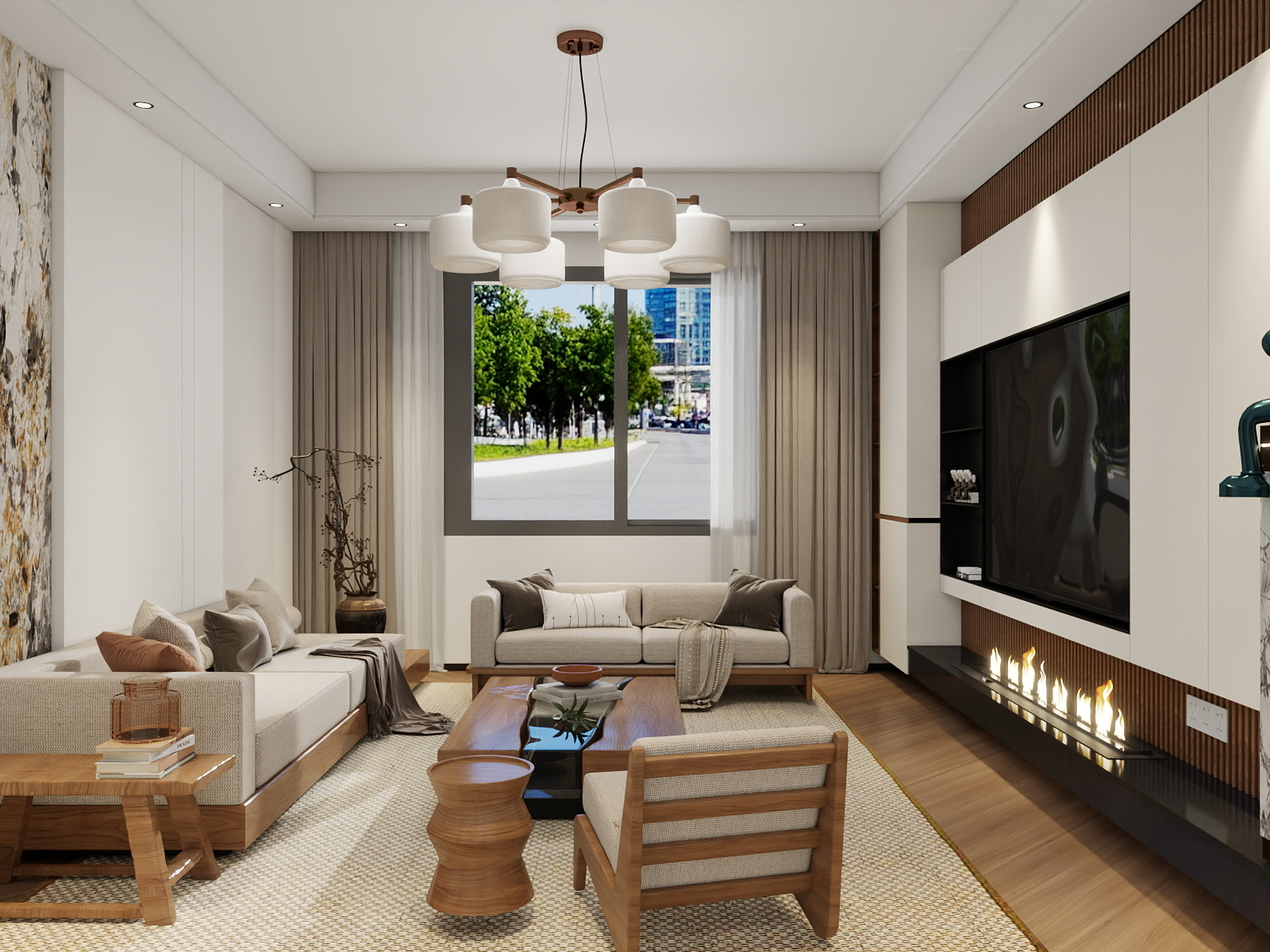 100元设计方案-106m²现代简约风格设计      装修效果图