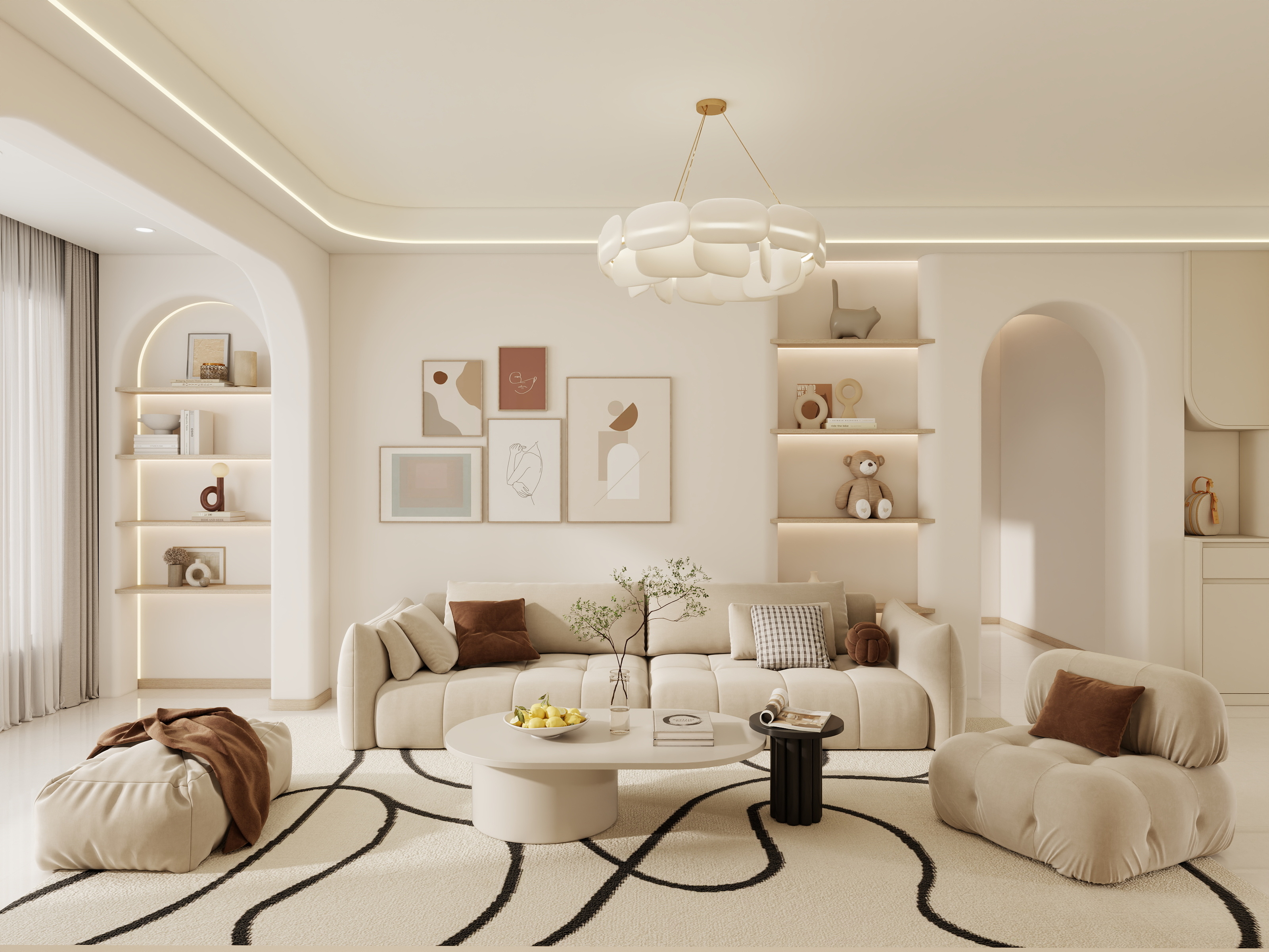 孤丨舟-榆林春天140㎡2室-装修设计方案