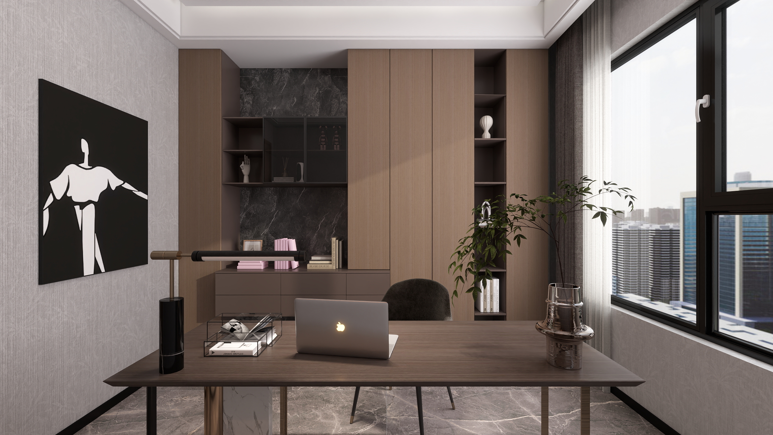 Anju设计-现代意式风格案例(开放)装修效果图