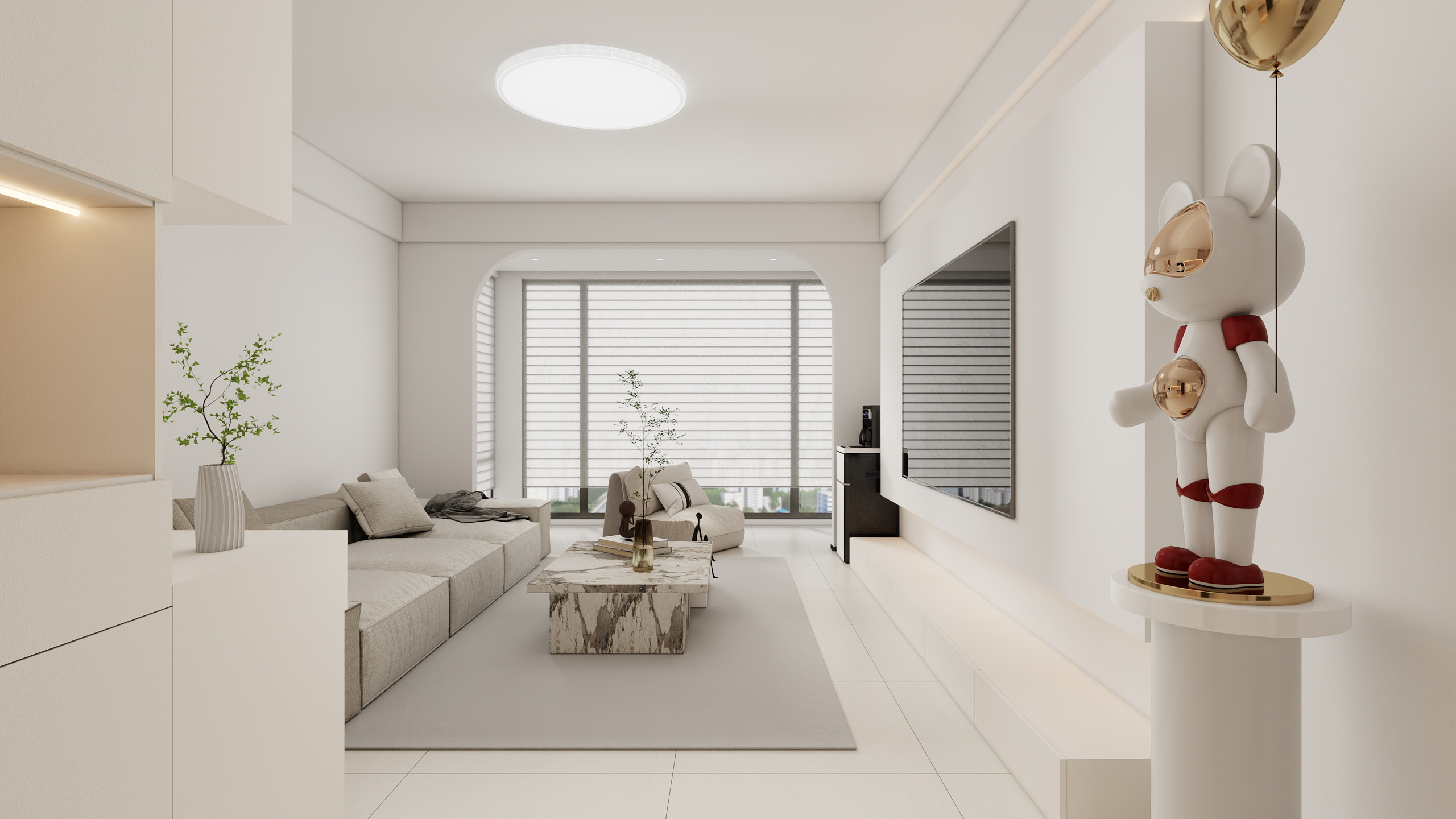 Jerry-空间设计-中和教育世家87㎡3室装修效果图