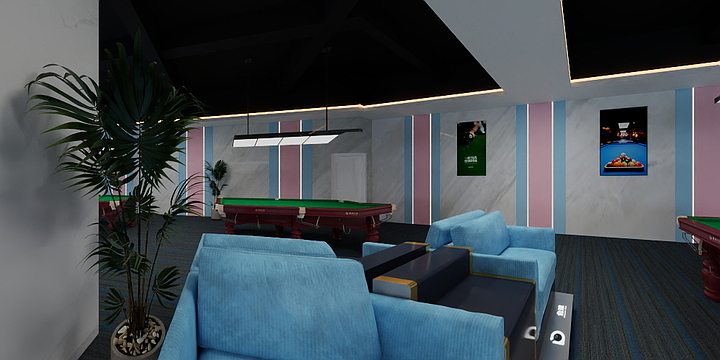 设计源于生活-微风在创作-小型台球室方案二-装修设计方案