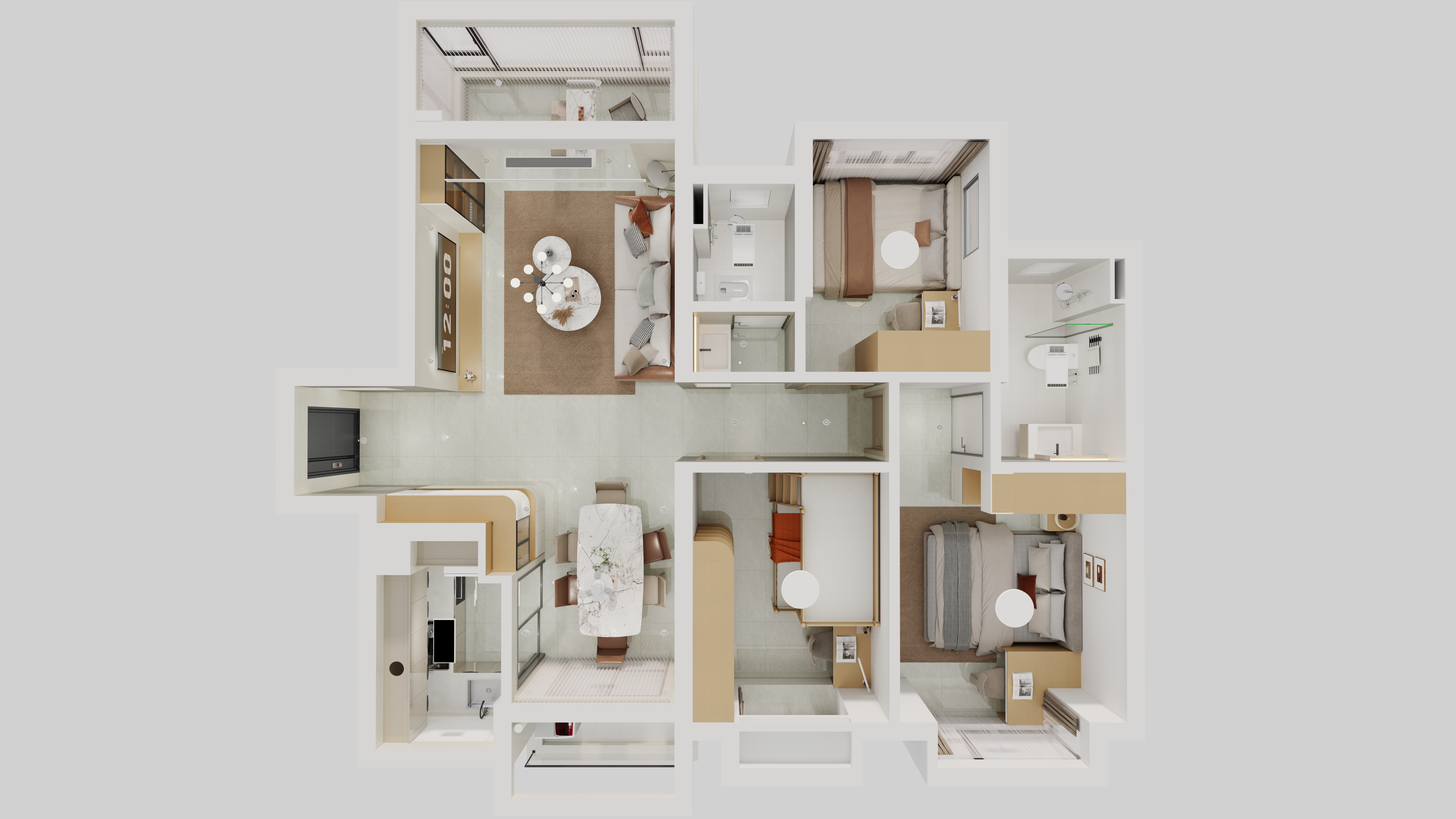 抖音小灰-江山帝景7-2-2601(1)-装修设计方案