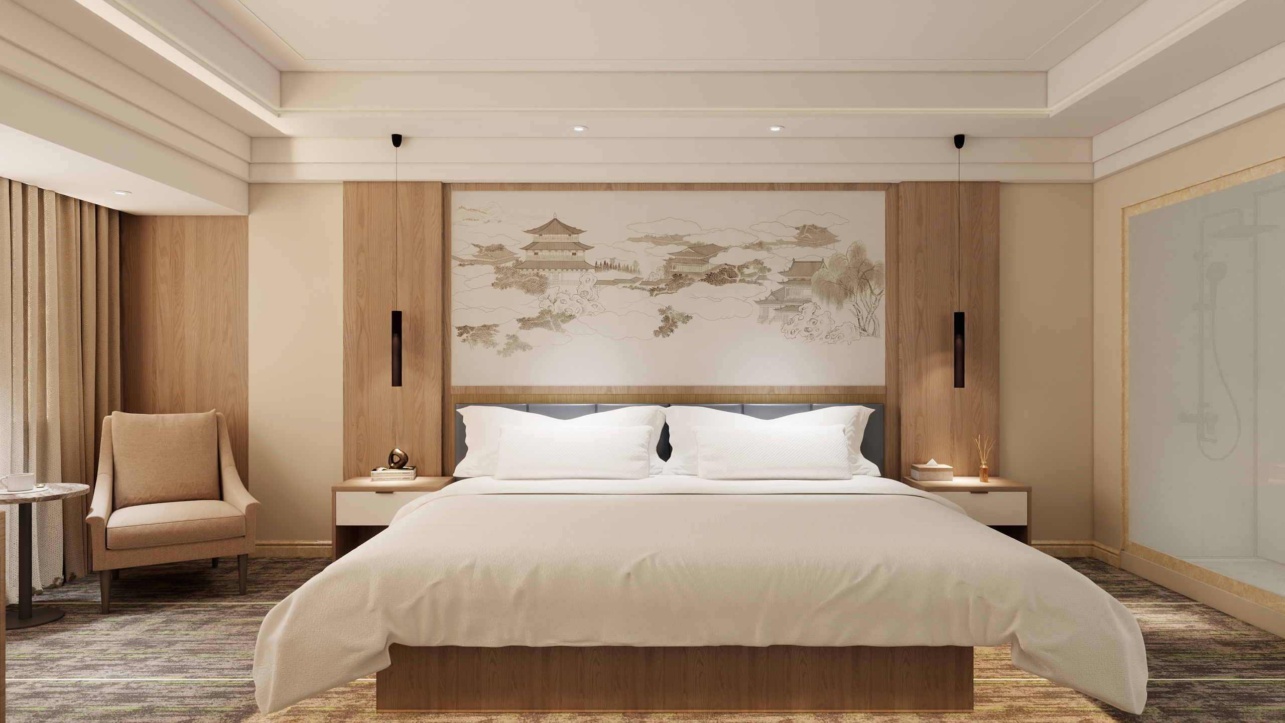 喵小妮爱家居-海力花园酒店客房-装修设计方案