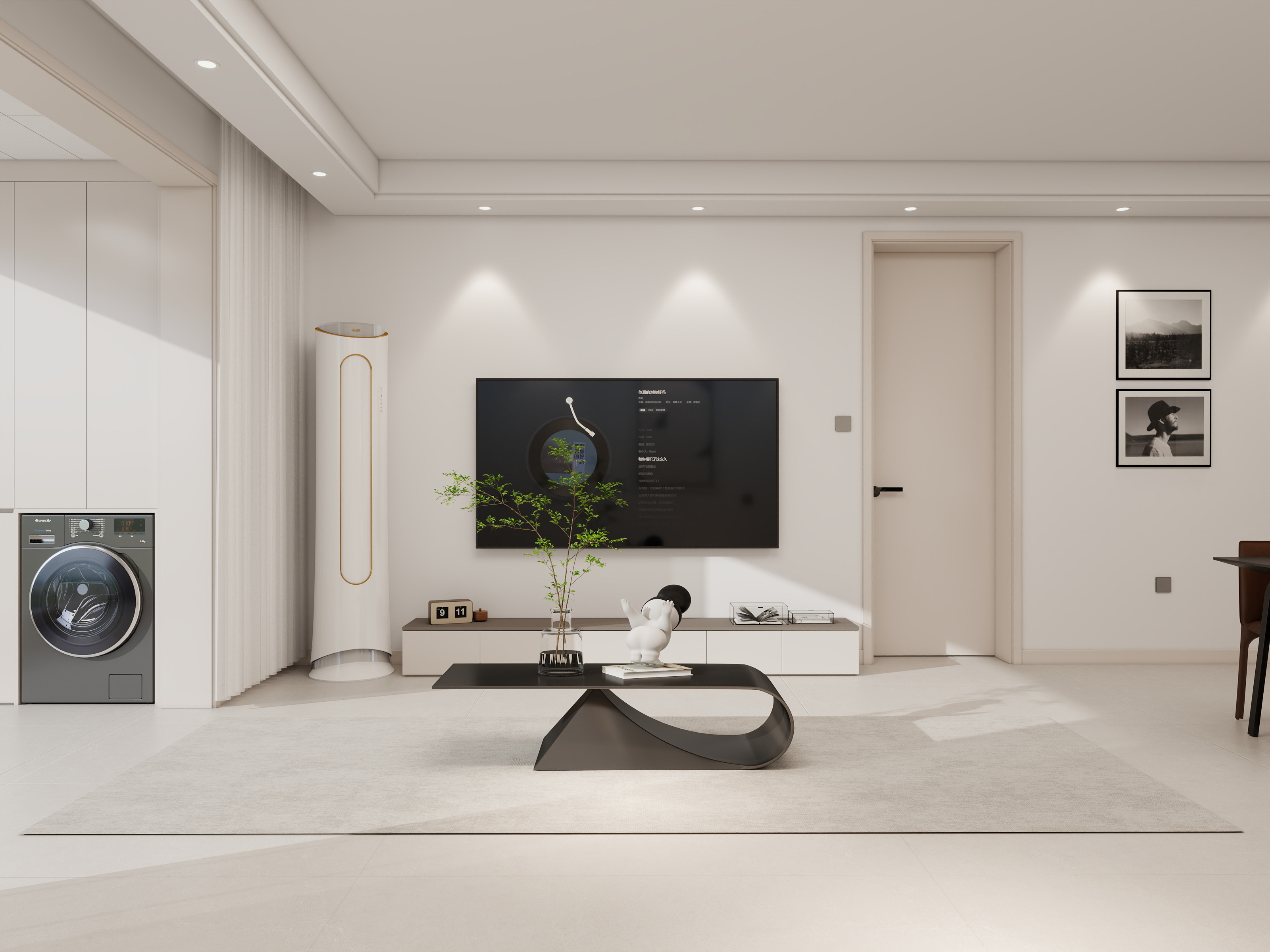 设计师~阮明-阳平郡府四室现代简约装修效果图